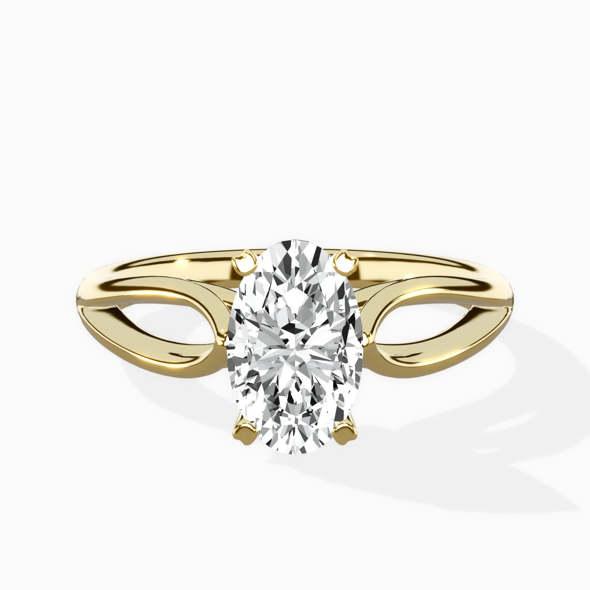 Split Shank Open Gallery Solitaire Ring Engagement Ring - The Better Diamonds