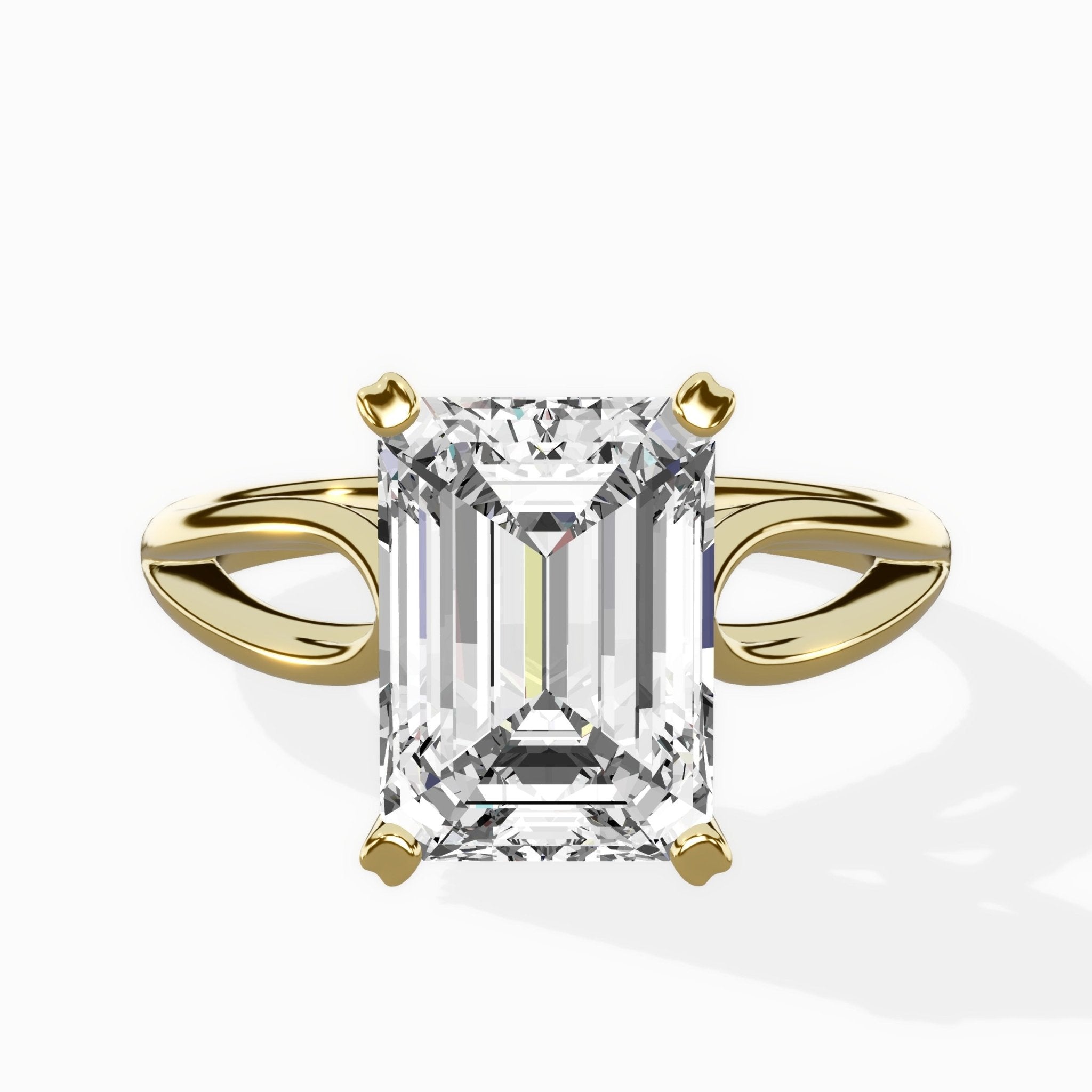 Split Shank Open Gallery Solitaire Ring Engagement Ring - The Better Diamonds