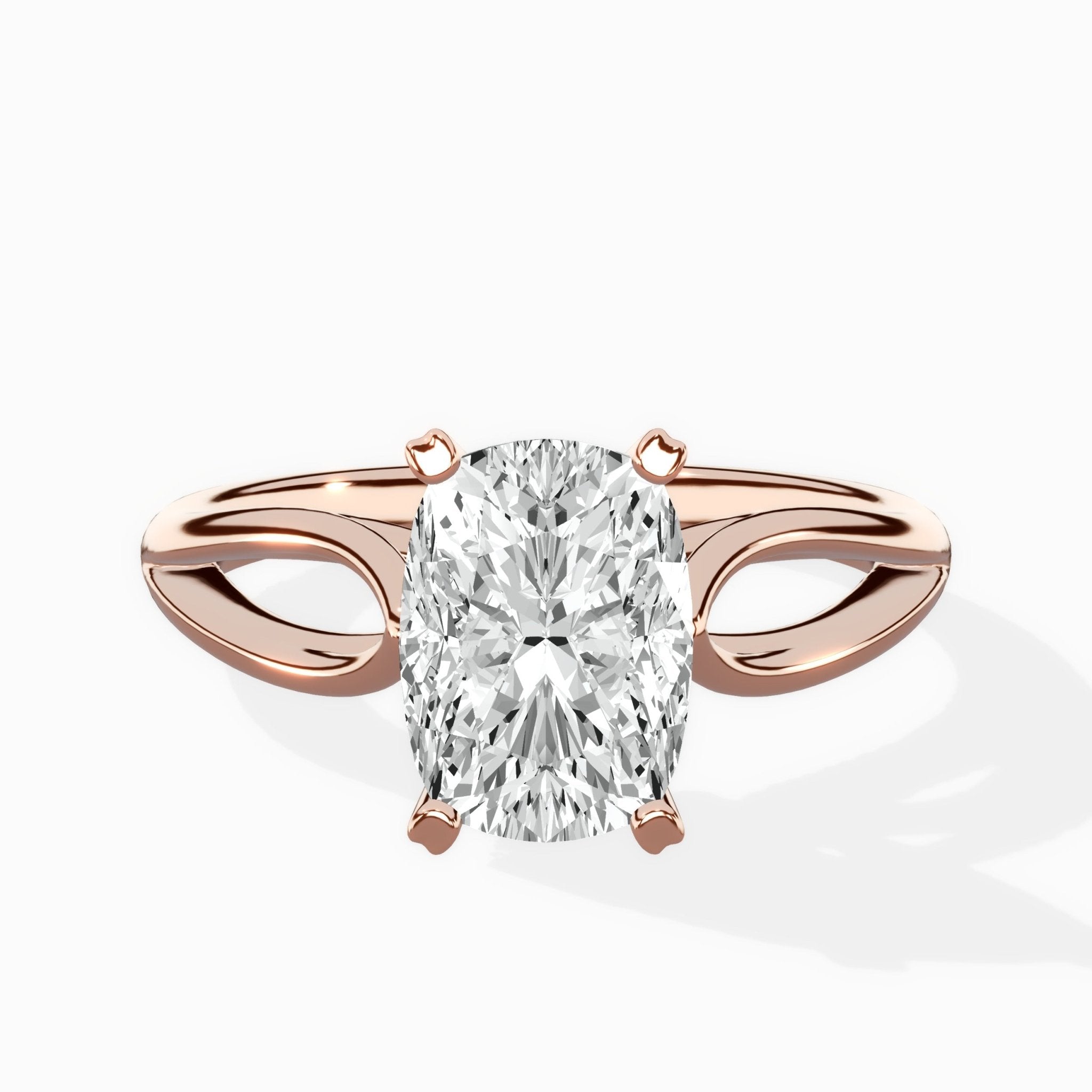 Split Shank Open Gallery Solitaire Ring Engagement Ring - The Better Diamonds