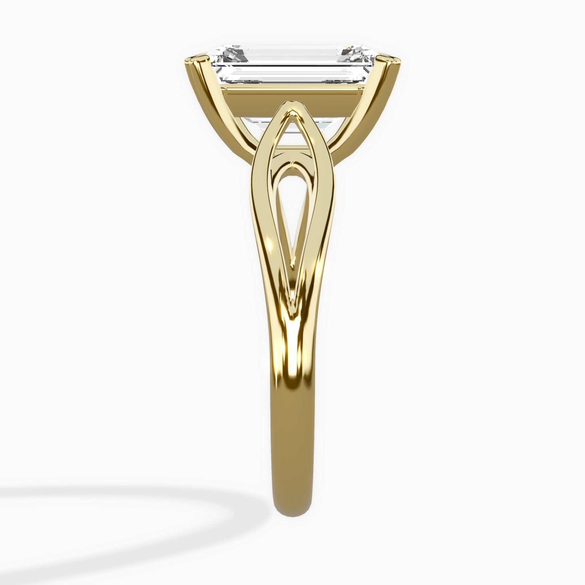 Split Shank Open Gallery Solitaire Ring Engagement Ring - The Better Diamonds