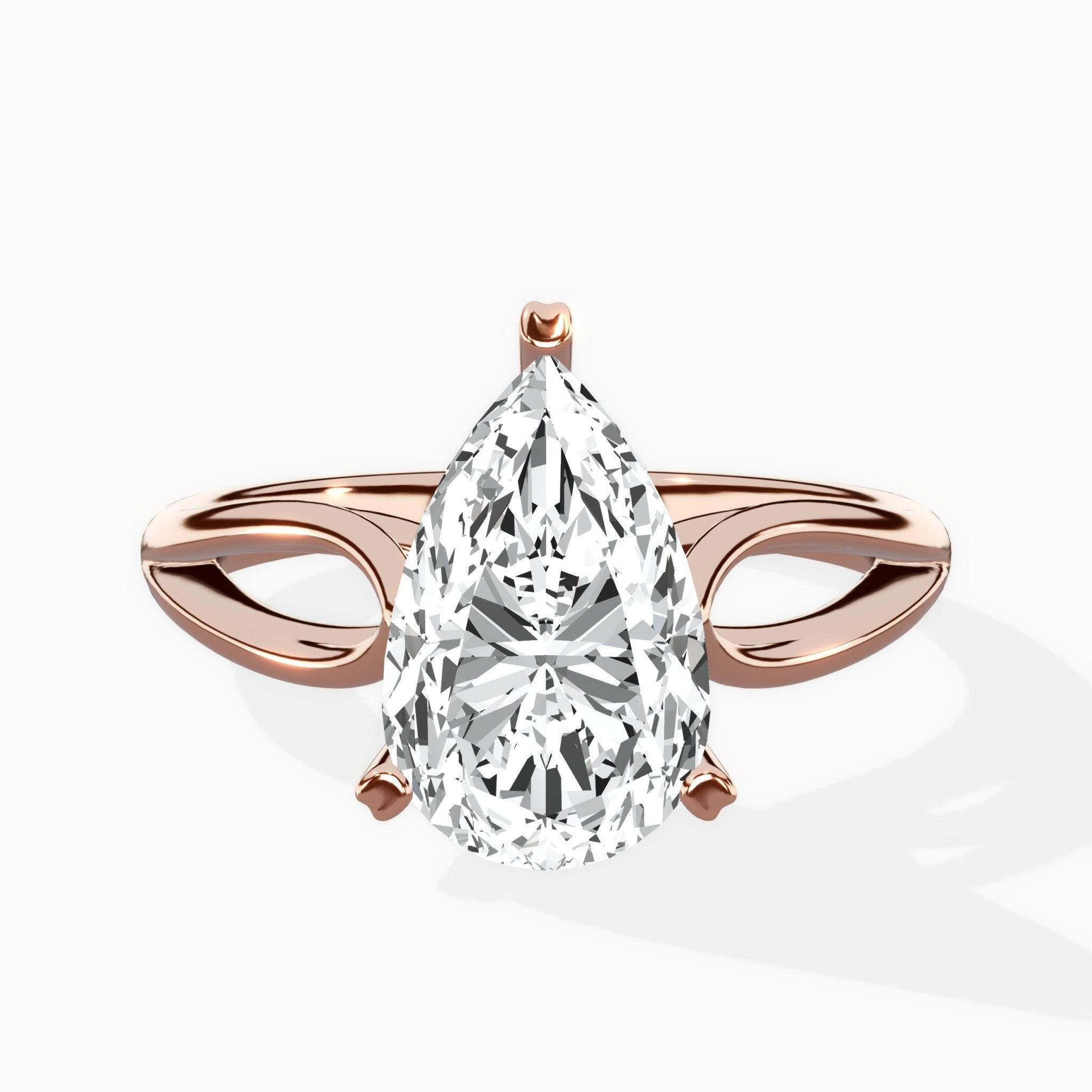Split Shank Open Gallery Solitaire Ring Engagement Ring - The Better Diamonds