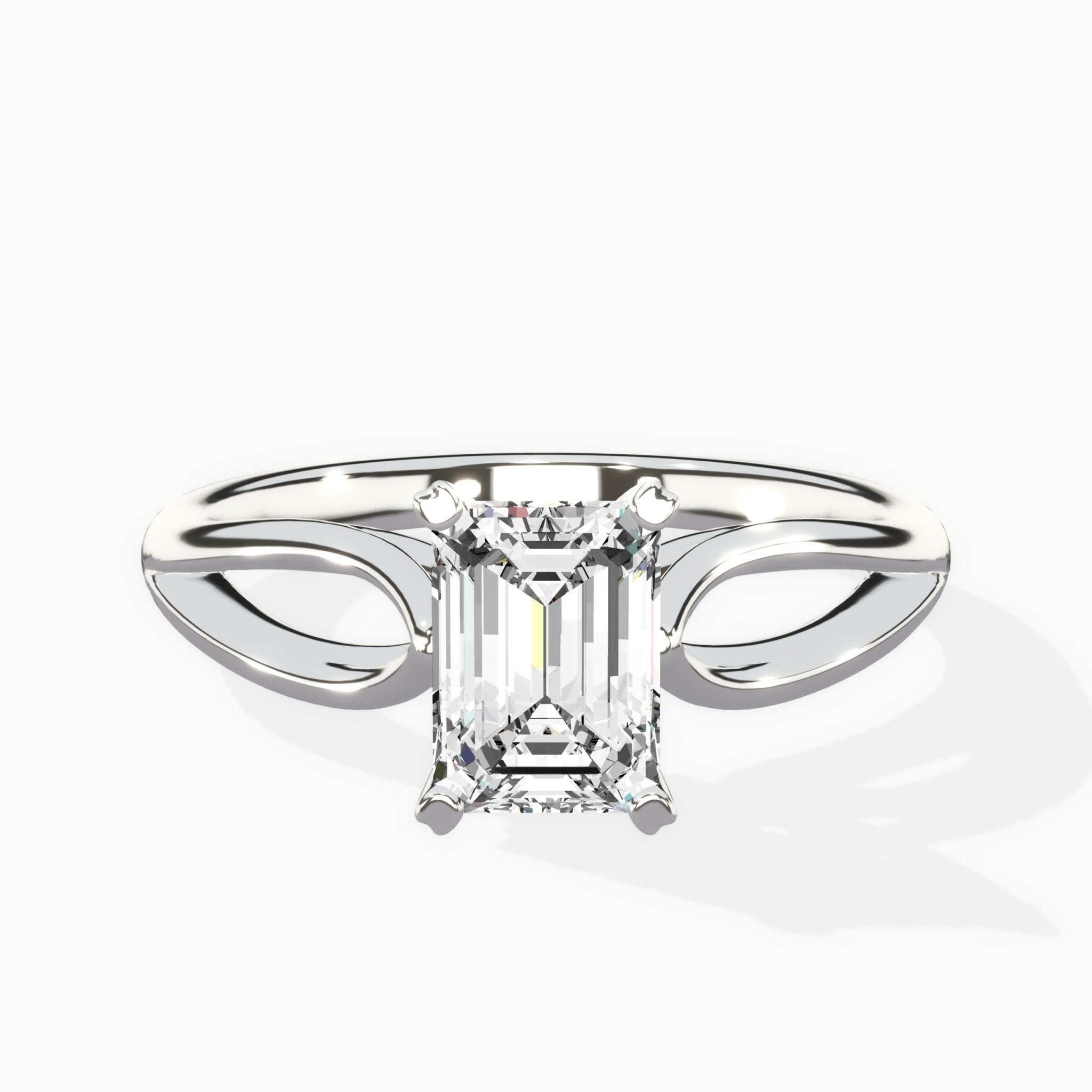 Split Shank Open Gallery Solitaire Ring Engagement Ring - The Better Diamonds