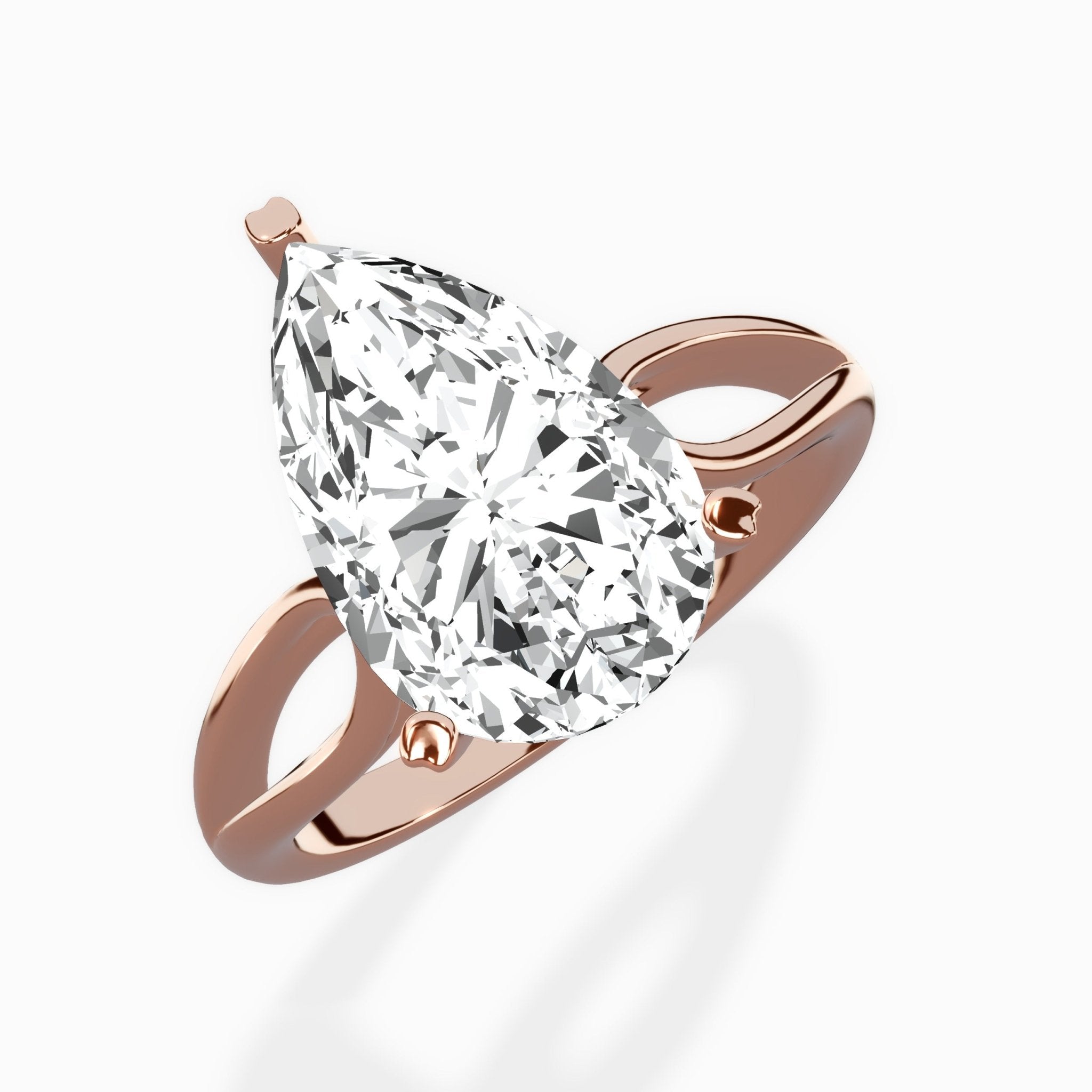 Split Shank Open Gallery Solitaire Ring Engagement Ring - The Better Diamonds