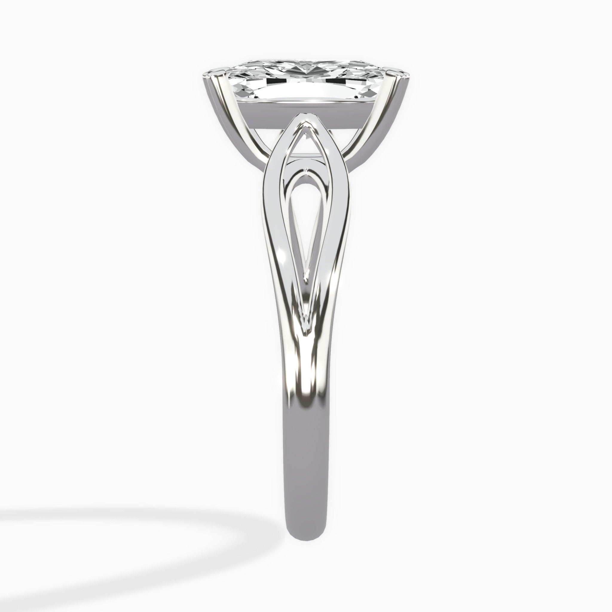 Split Shank Open Gallery Solitaire Ring Engagement Ring - The Better Diamonds