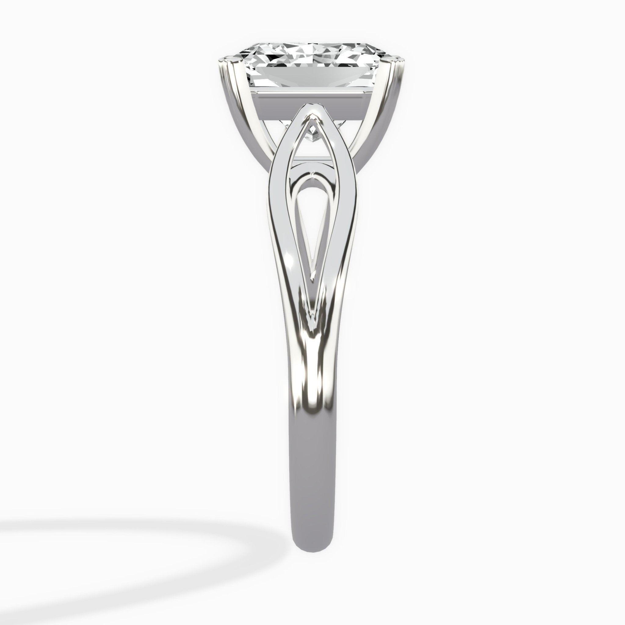 Split Shank Open Gallery Solitaire Ring Engagement Ring - The Better Diamonds