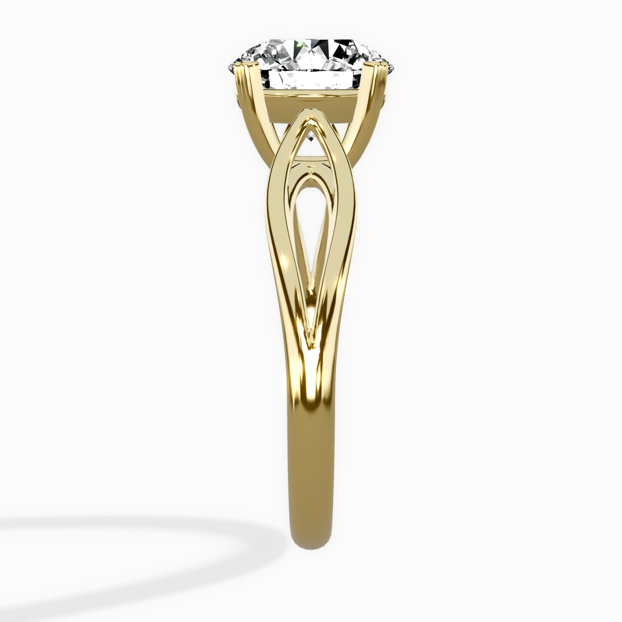 Split Shank Open Gallery Solitaire Ring Engagement Ring - The Better Diamonds