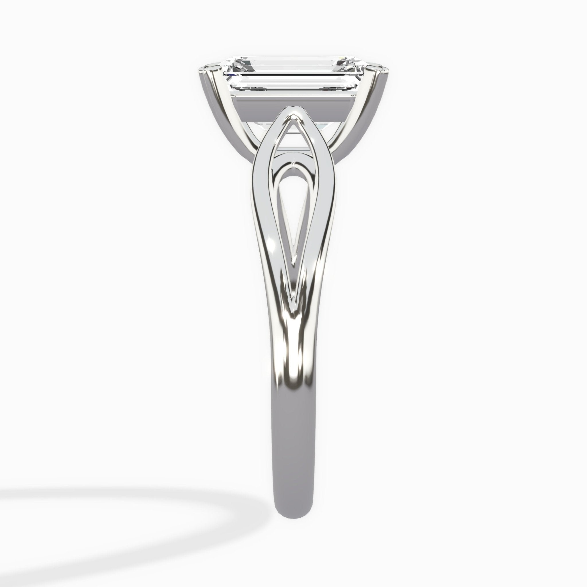 Split Shank Open Gallery Solitaire Ring Engagement Ring - The Better Diamonds