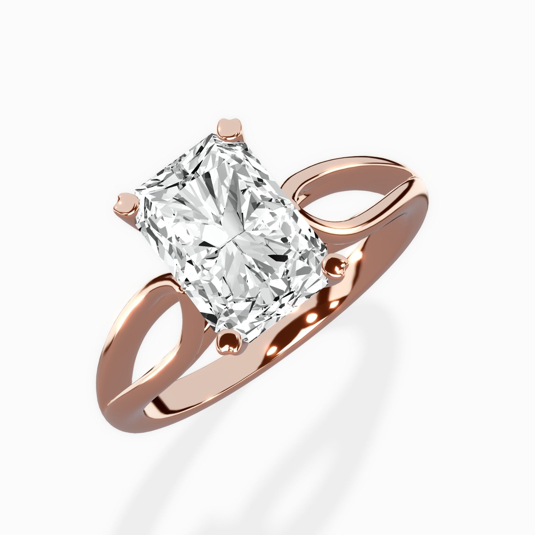 Split Shank Open Gallery Solitaire Ring Engagement Ring - The Better Diamonds