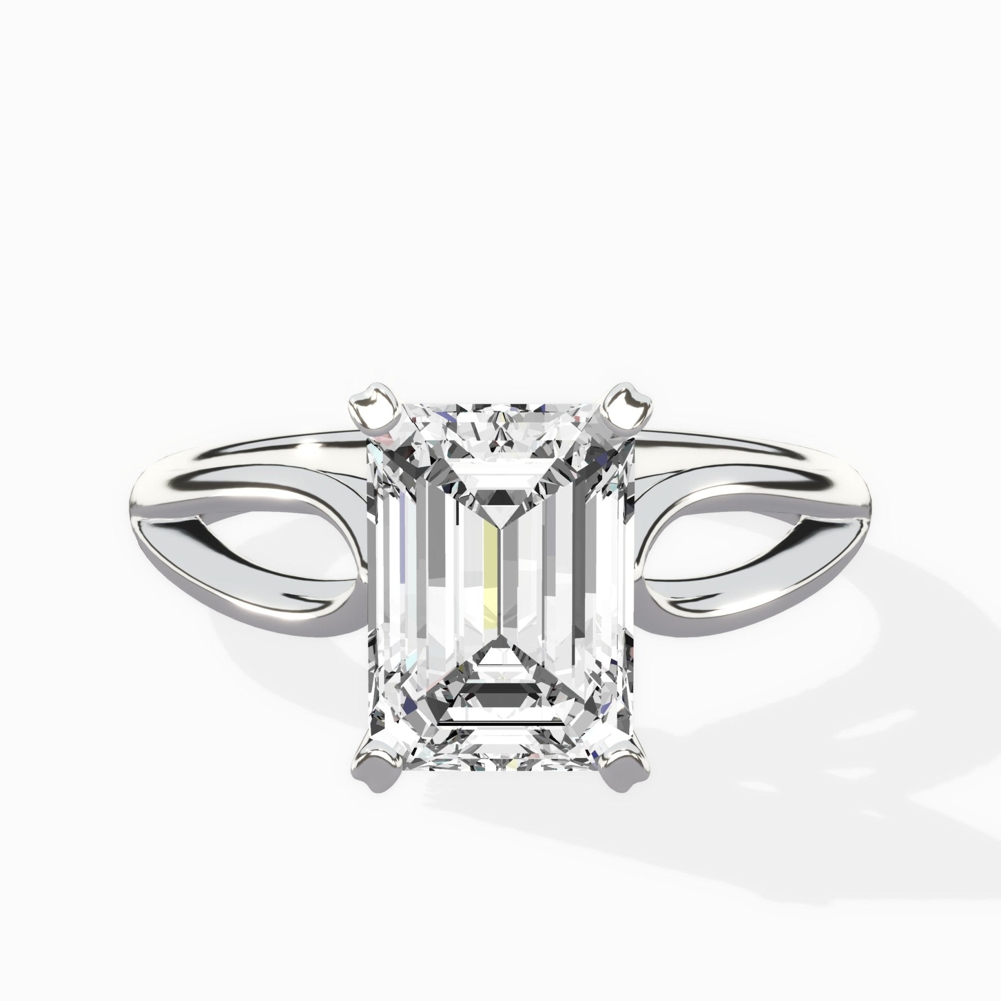 Split Shank Open Gallery Solitaire Ring Engagement Ring - The Better Diamonds