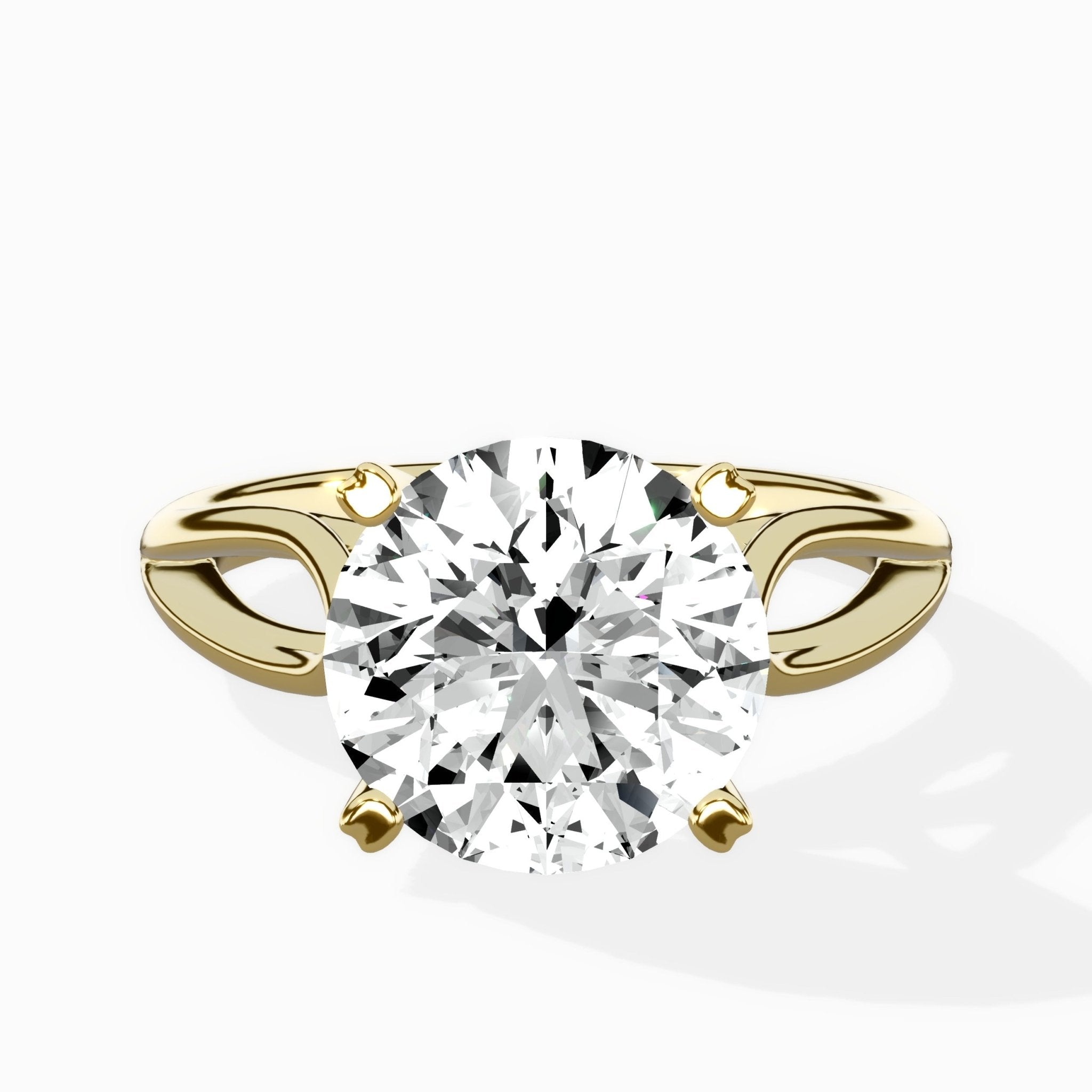 Split Shank Open Gallery Solitaire Ring Engagement Ring - The Better Diamonds
