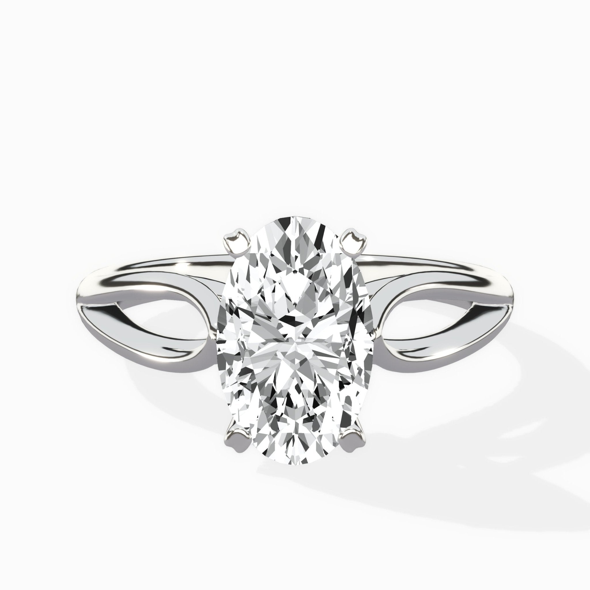 Split Shank Open Gallery Solitaire Ring Engagement Ring - The Better Diamonds