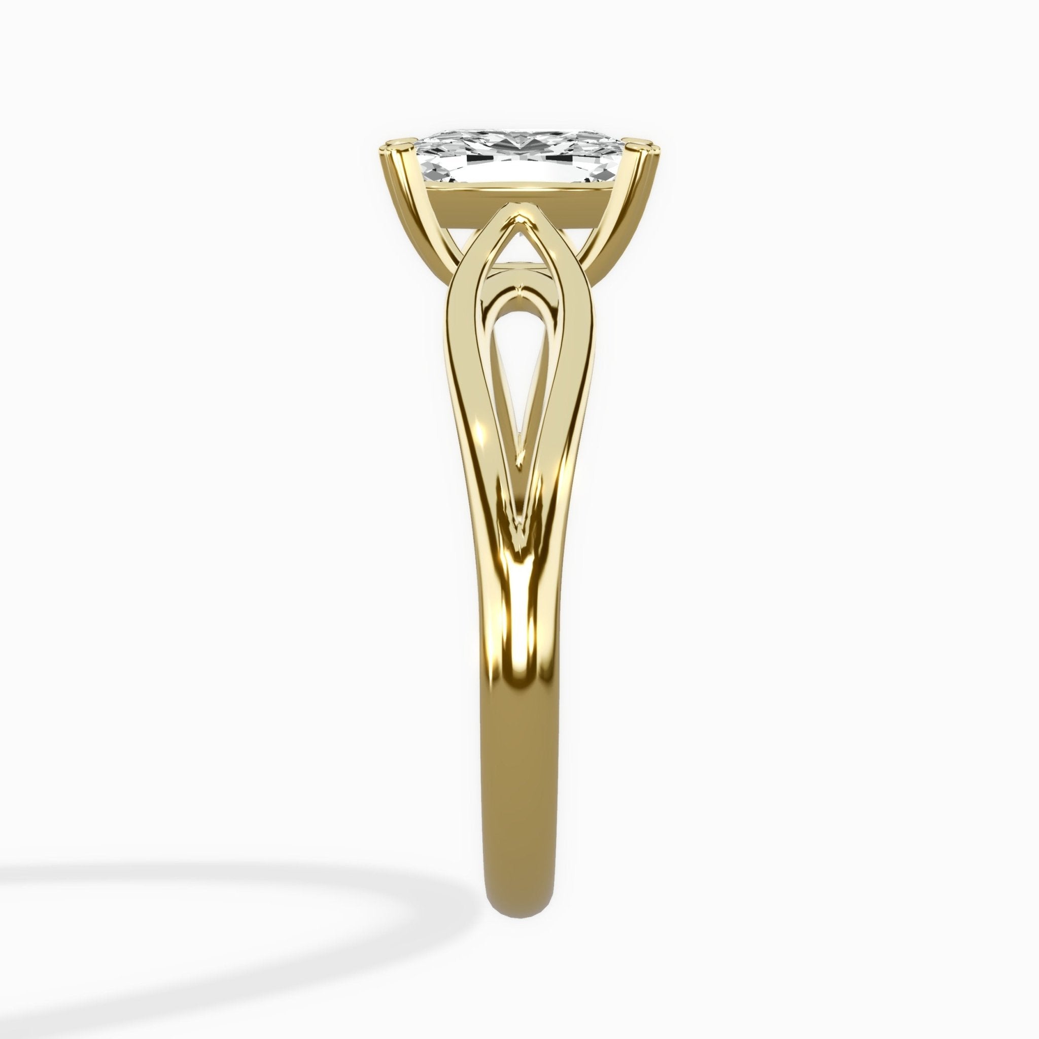 Split Shank Open Gallery Solitaire Ring Engagement Ring - The Better Diamonds