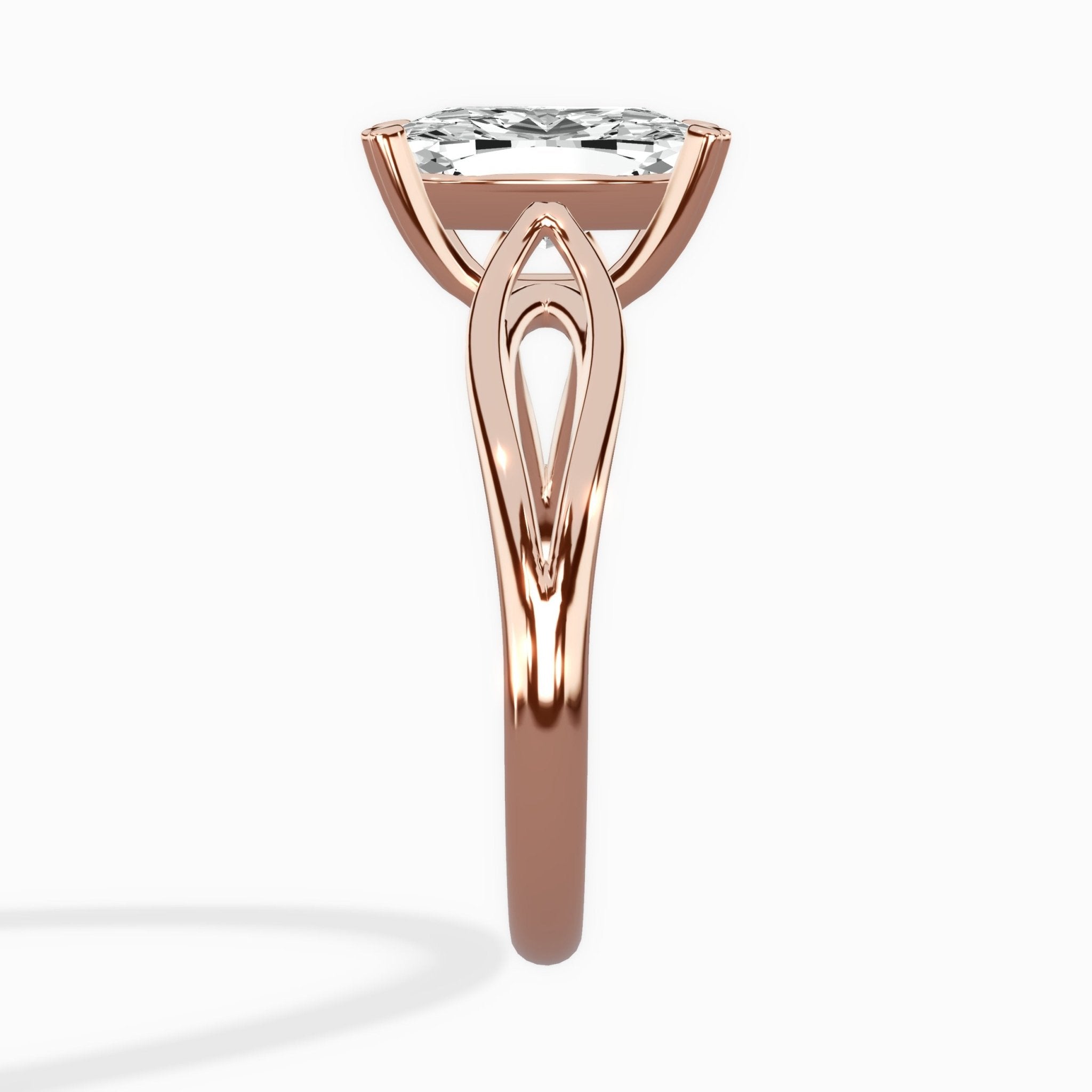 Split Shank Open Gallery Solitaire Ring Engagement Ring - The Better Diamonds