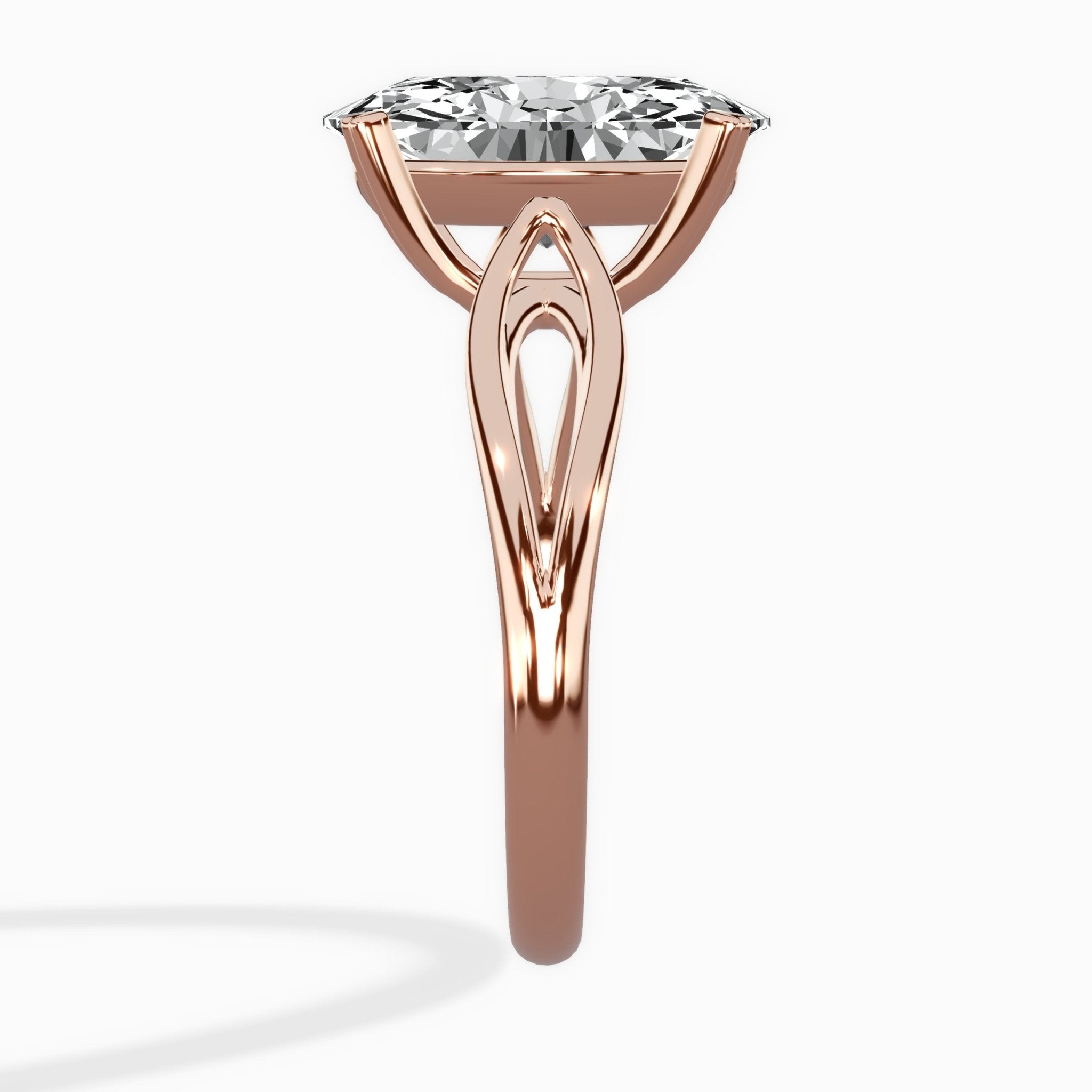 Split Shank Open Gallery Solitaire Ring Engagement Ring - The Better Diamonds