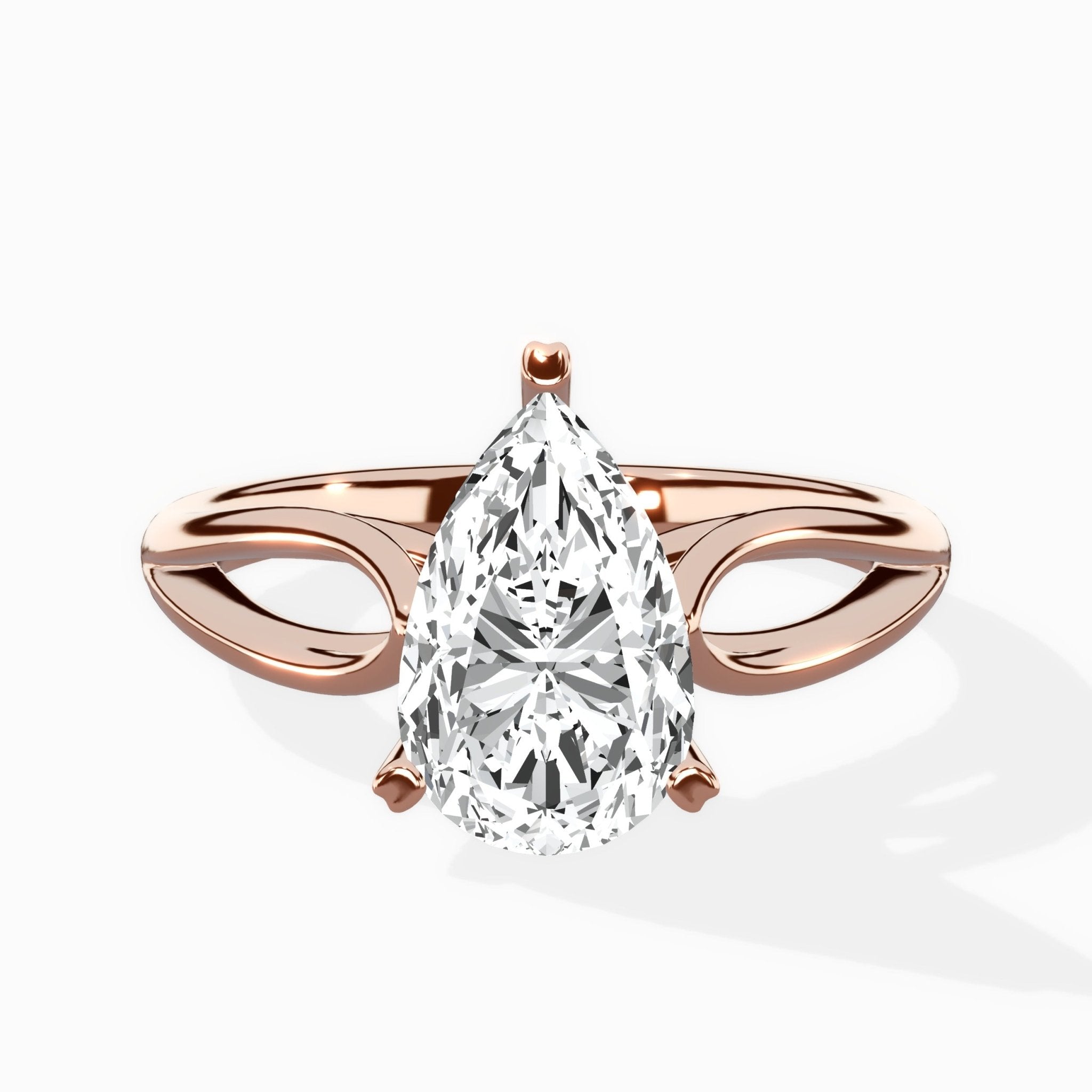 Split Shank Open Gallery Solitaire Ring Engagement Ring - The Better Diamonds