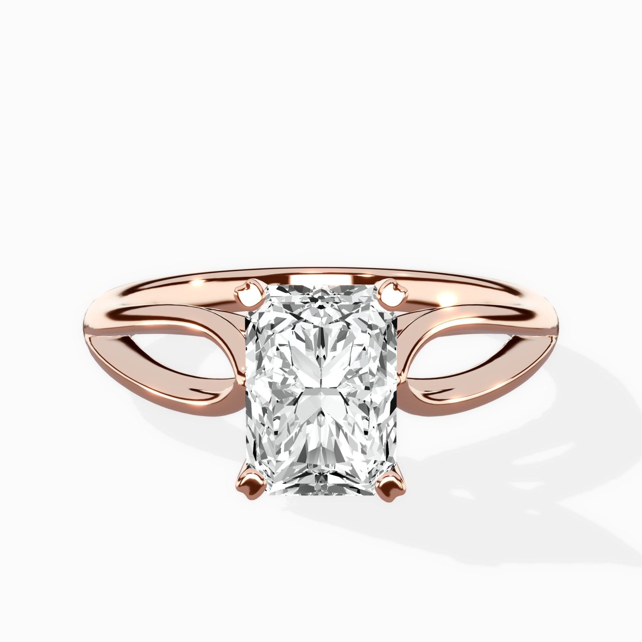 Split Shank Open Gallery Solitaire Ring Engagement Ring - The Better Diamonds