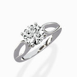 Split Shank Open Gallery Solitaire Ring Engagement Ring - The Better Diamonds