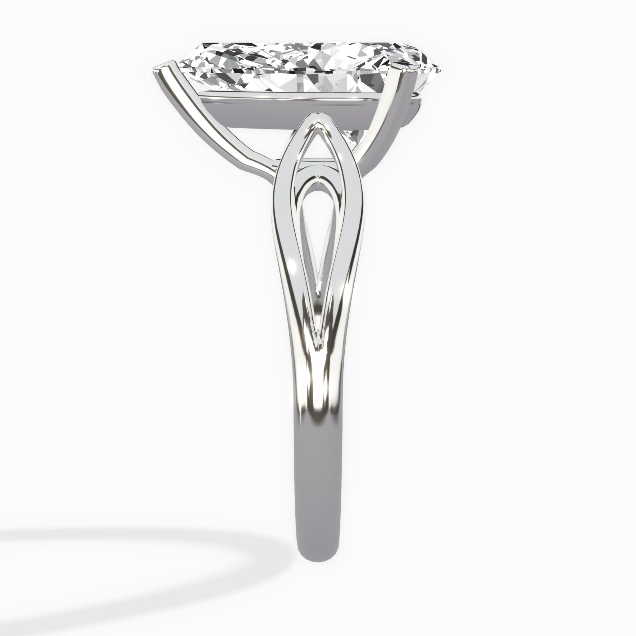 Split Shank Open Gallery Solitaire Ring Engagement Ring - The Better Diamonds