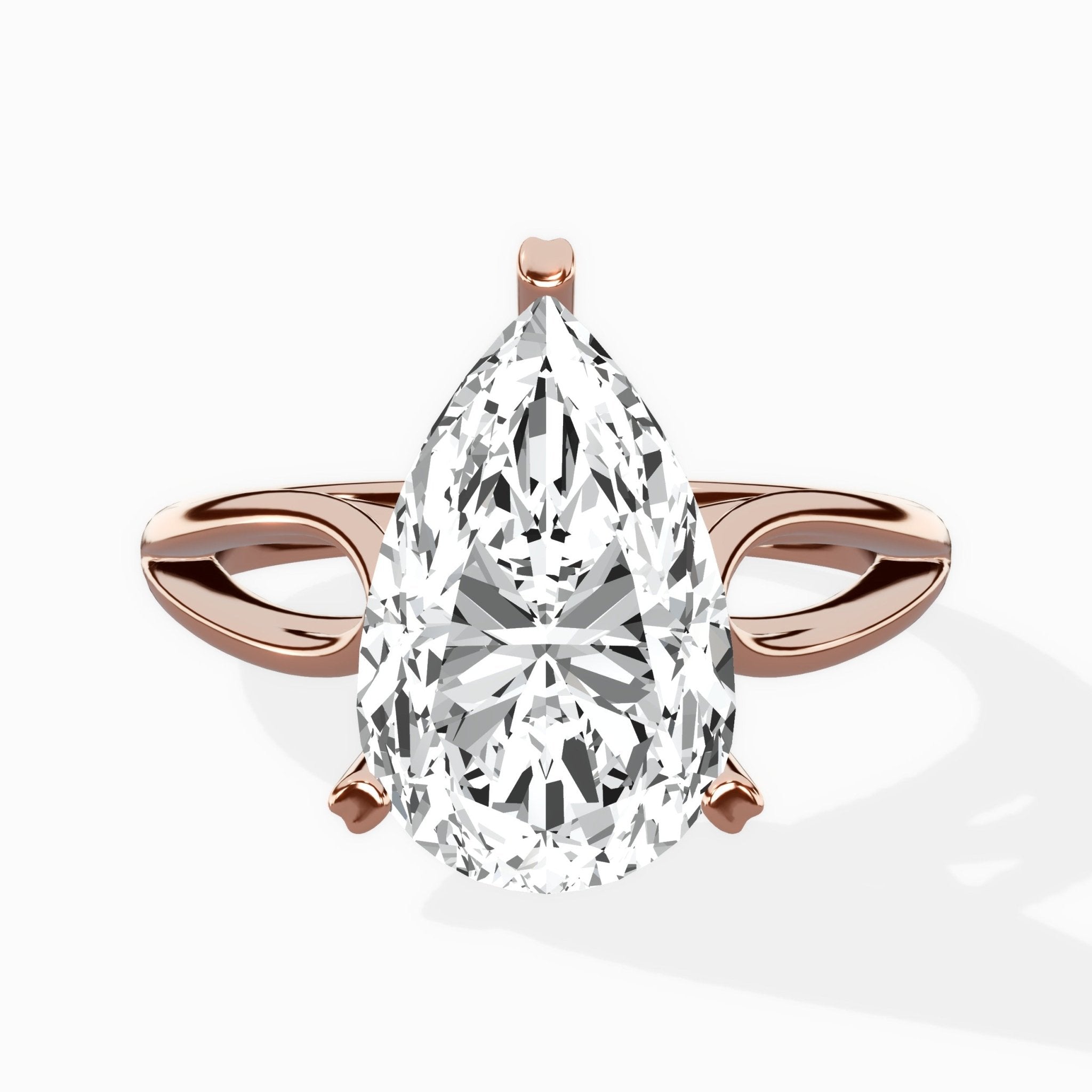 Split Shank Open Gallery Solitaire Ring Engagement Ring - The Better Diamonds