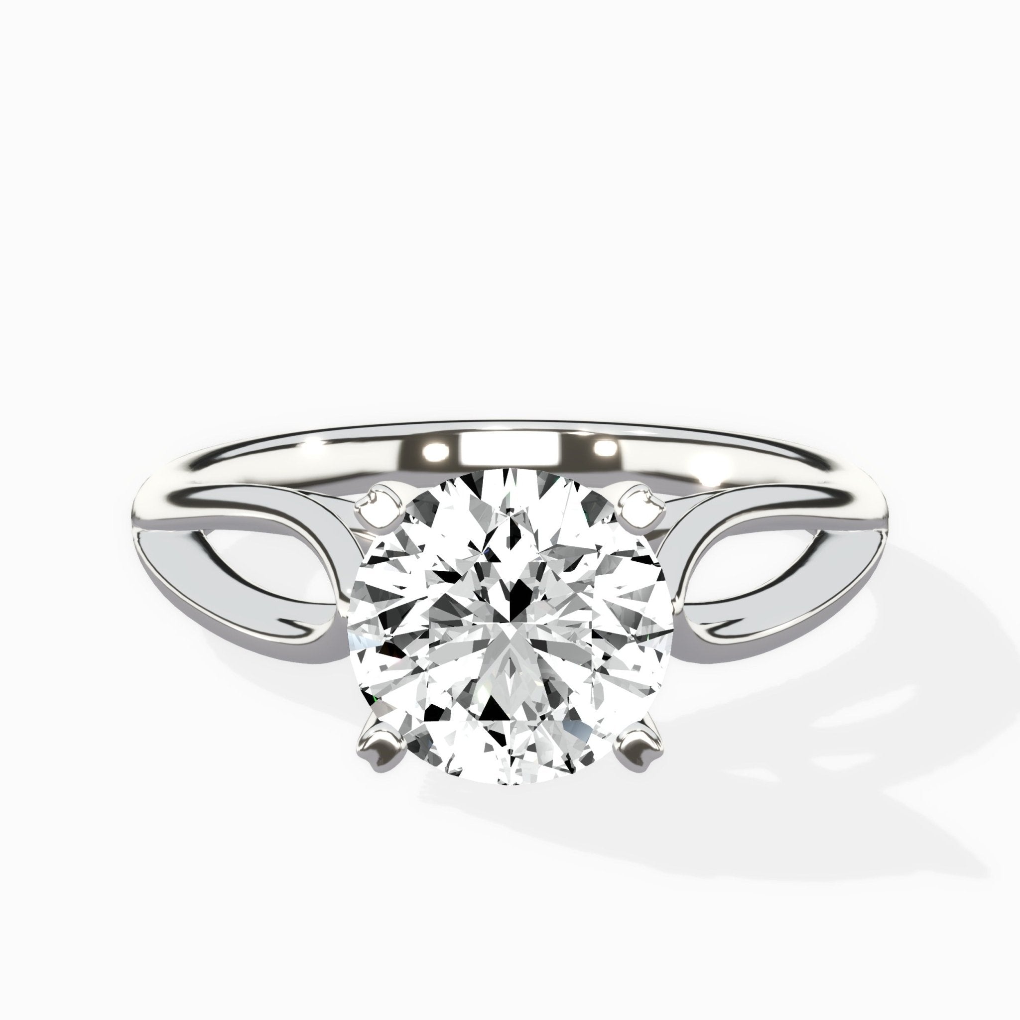 Split Shank Open Gallery Solitaire Ring Engagement Ring - The Better Diamonds