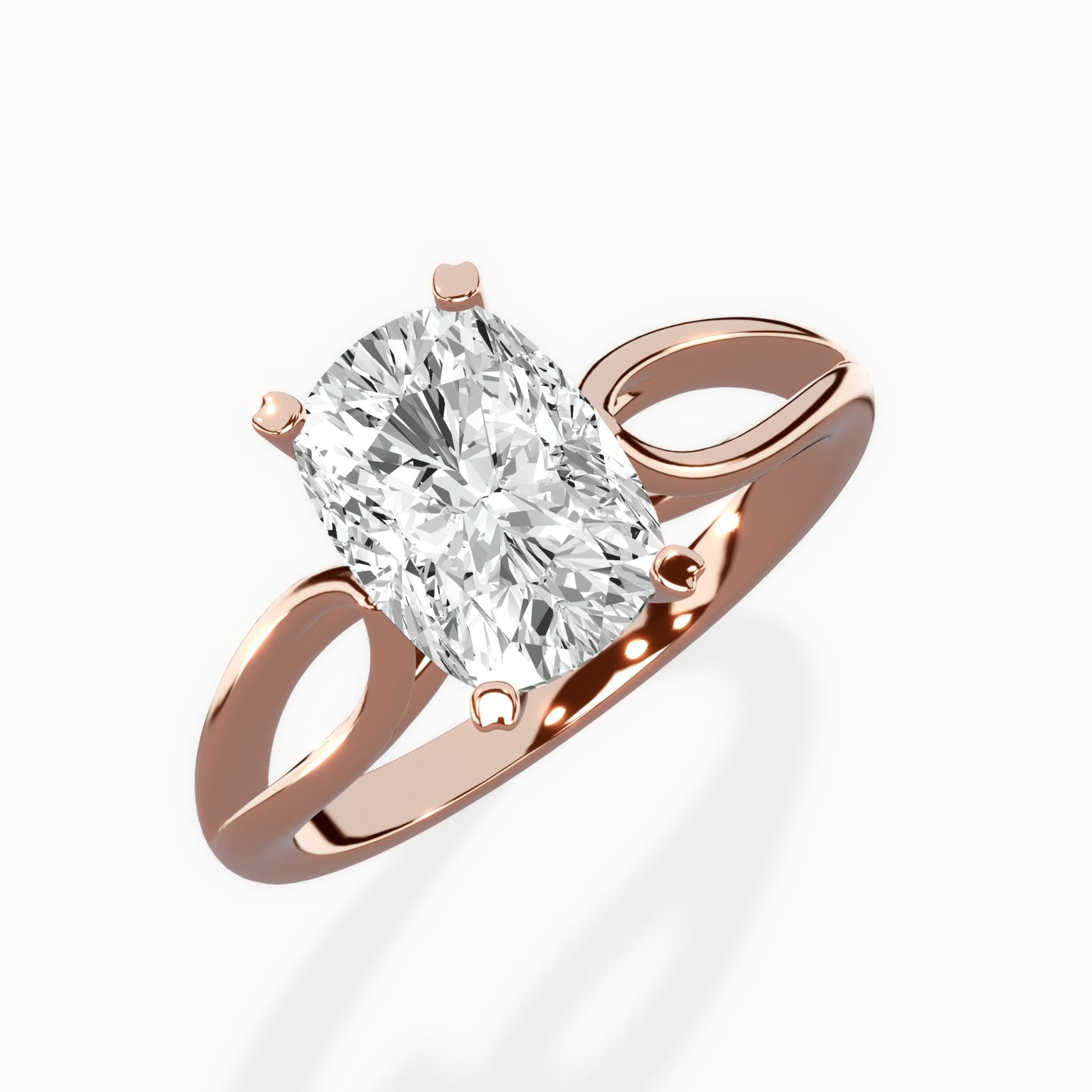 Split Shank Open Gallery Solitaire Ring Engagement Ring - The Better Diamonds