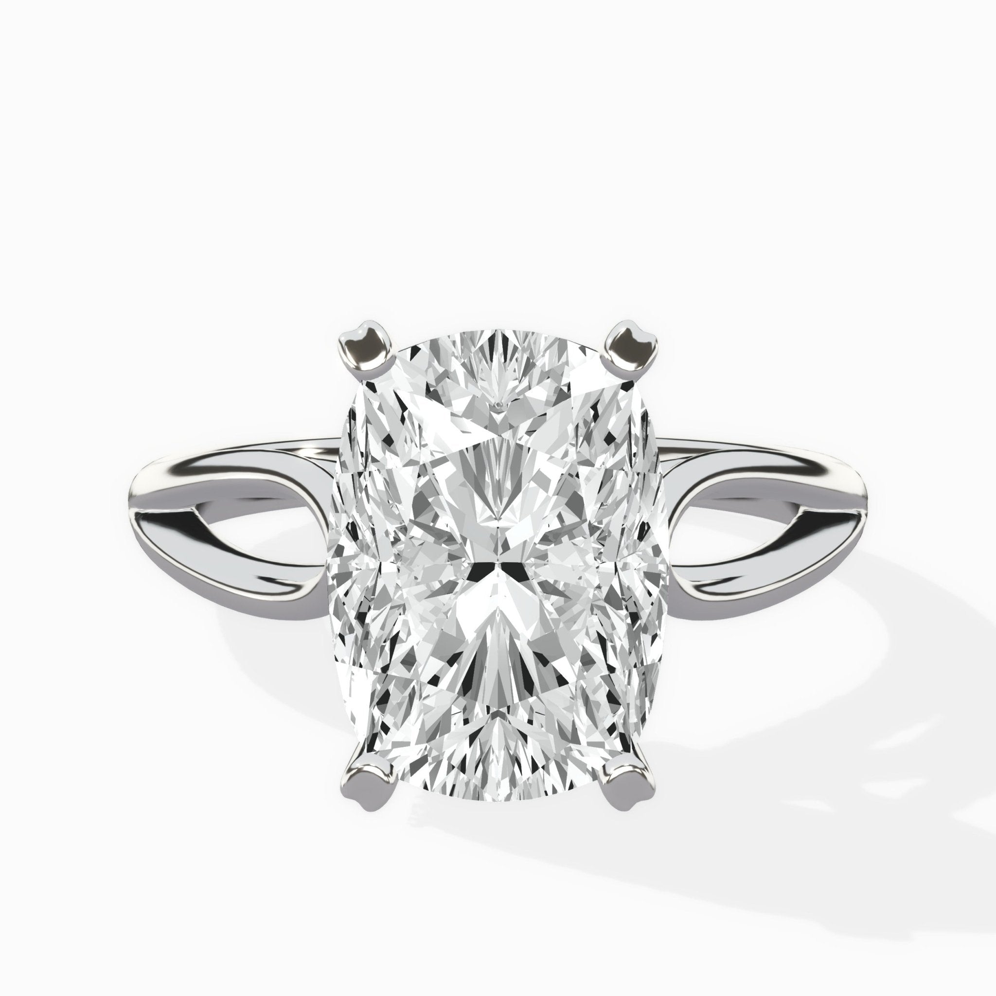 Split Shank Open Gallery Solitaire Ring Engagement Ring - The Better Diamonds