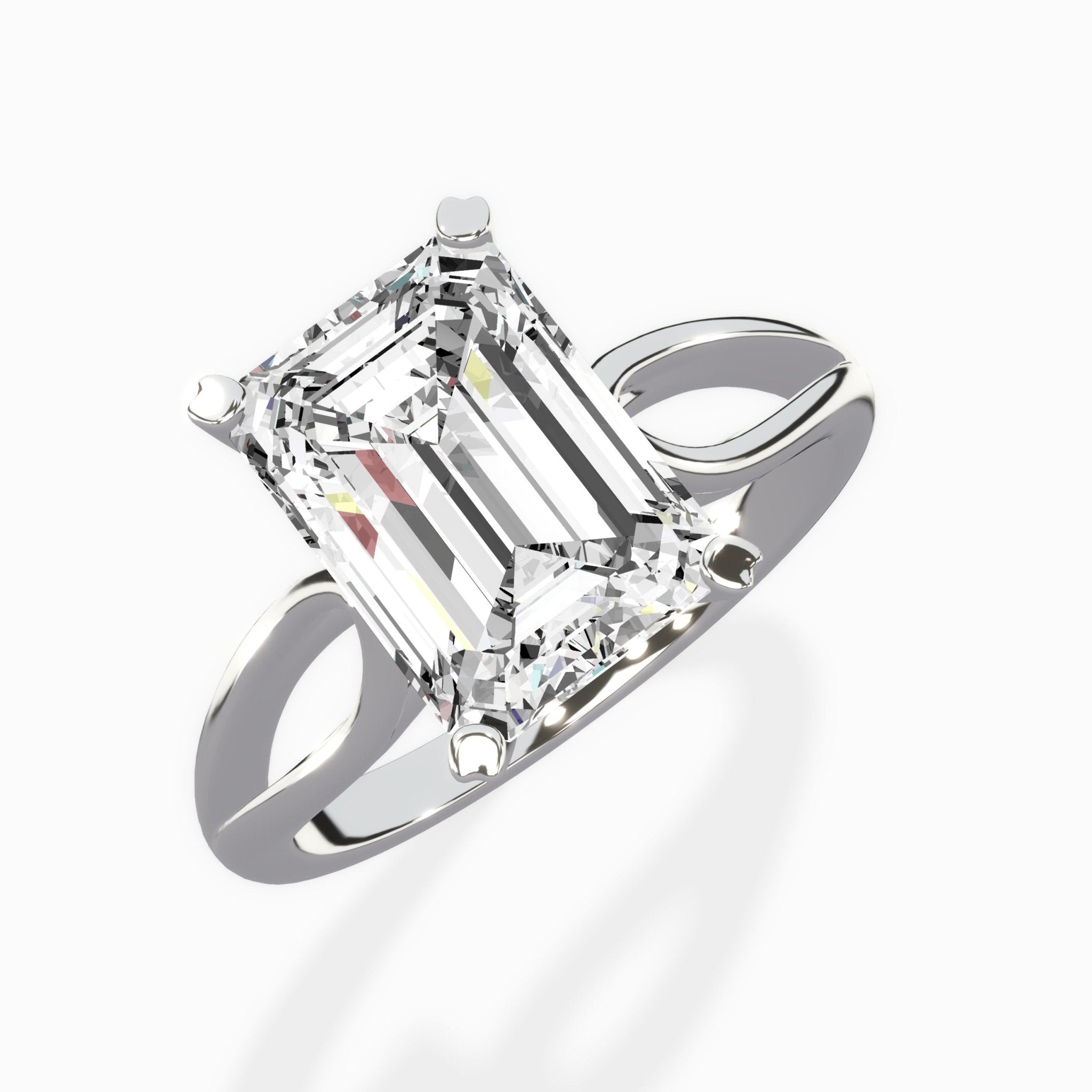 Split Shank Open Gallery Solitaire Ring Engagement Ring - The Better Diamonds