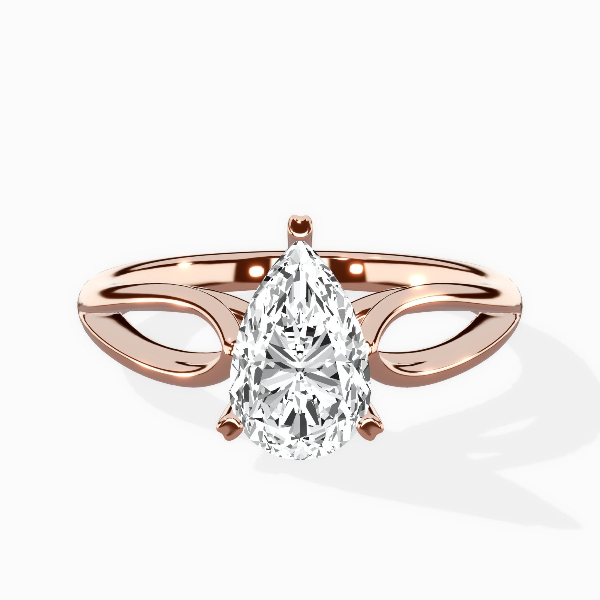 Split Shank Open Gallery Solitaire Ring Engagement Ring - The Better Diamonds