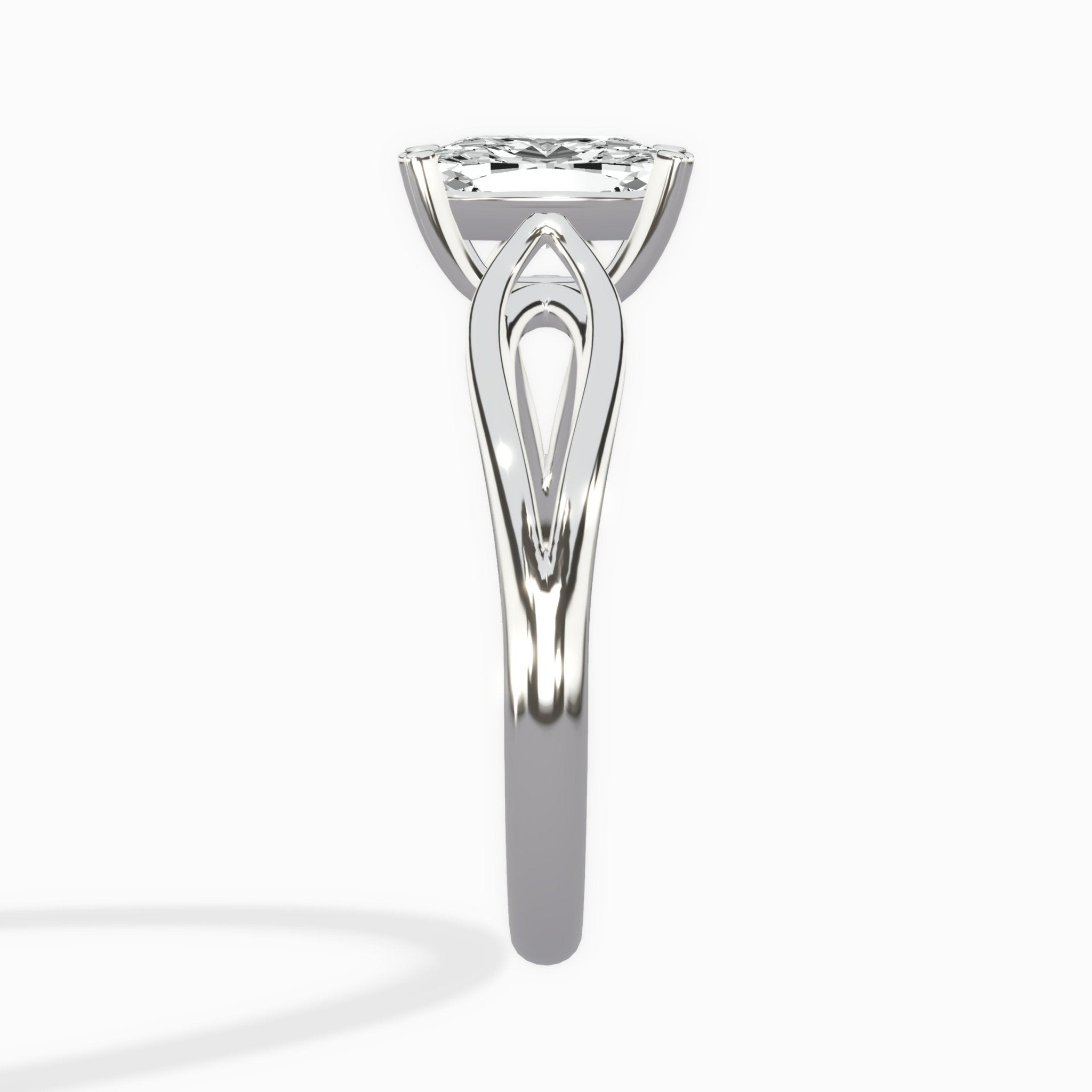 Split Shank Open Gallery Solitaire Ring Engagement Ring - The Better Diamonds