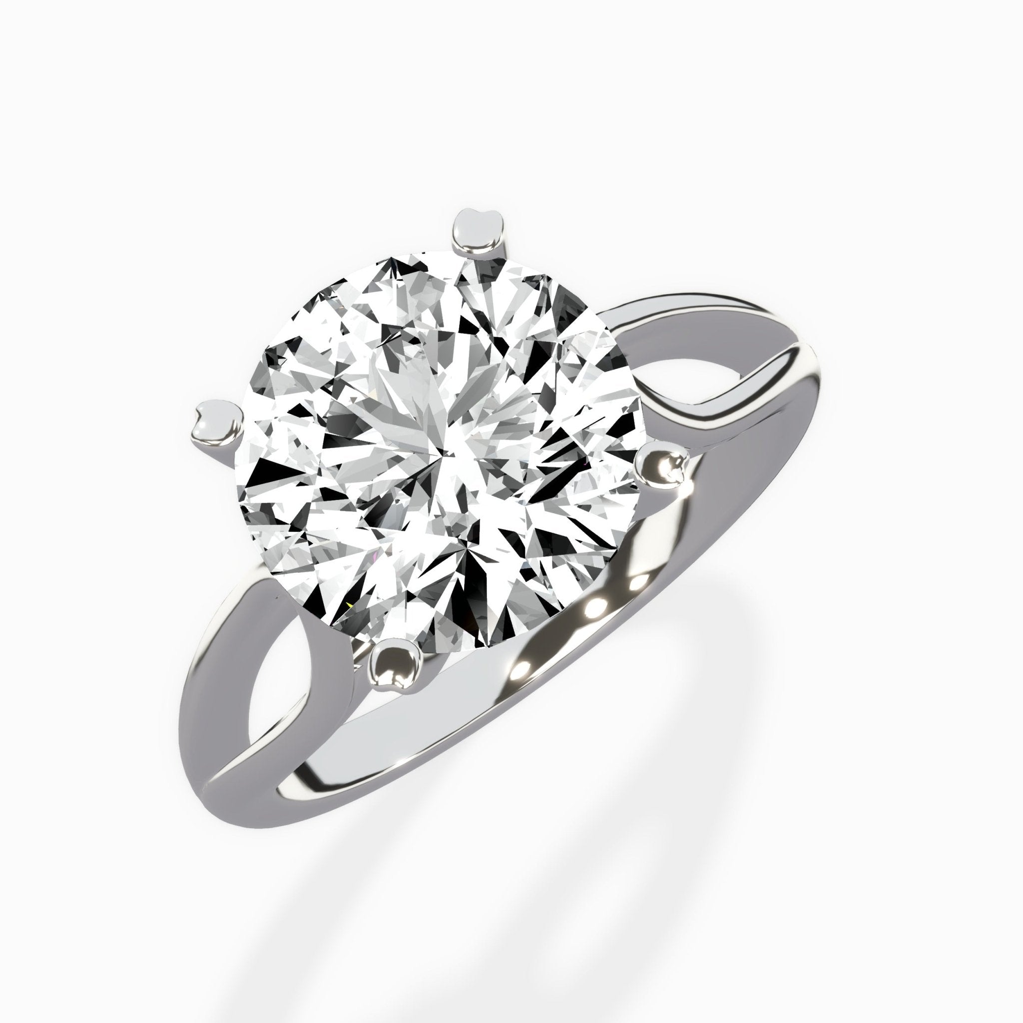 Split Shank Open Gallery Solitaire Ring Engagement Ring - The Better Diamonds