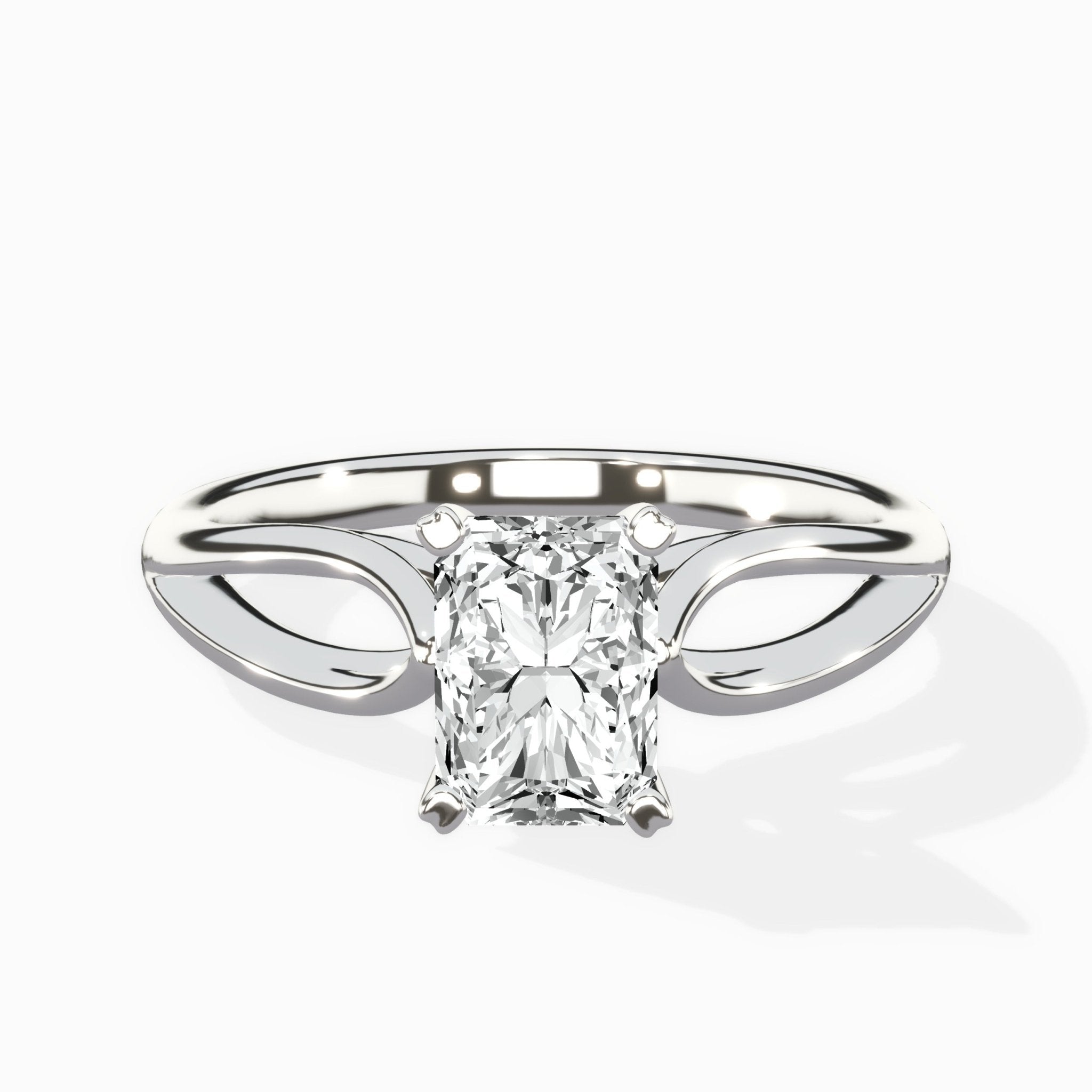 Split Shank Open Gallery Solitaire Ring Engagement Ring - The Better Diamonds