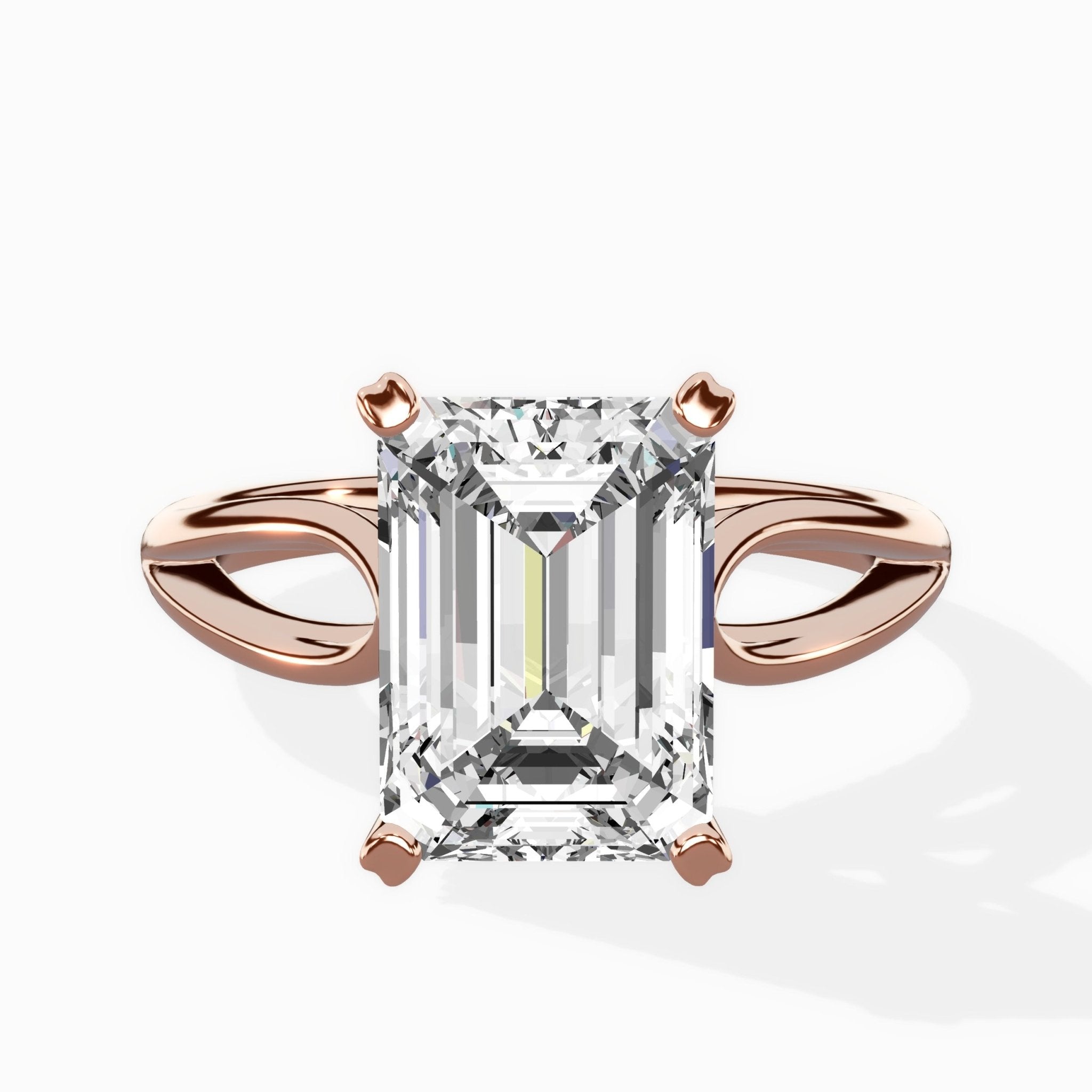 Split Shank Open Gallery Solitaire Ring Engagement Ring - The Better Diamonds