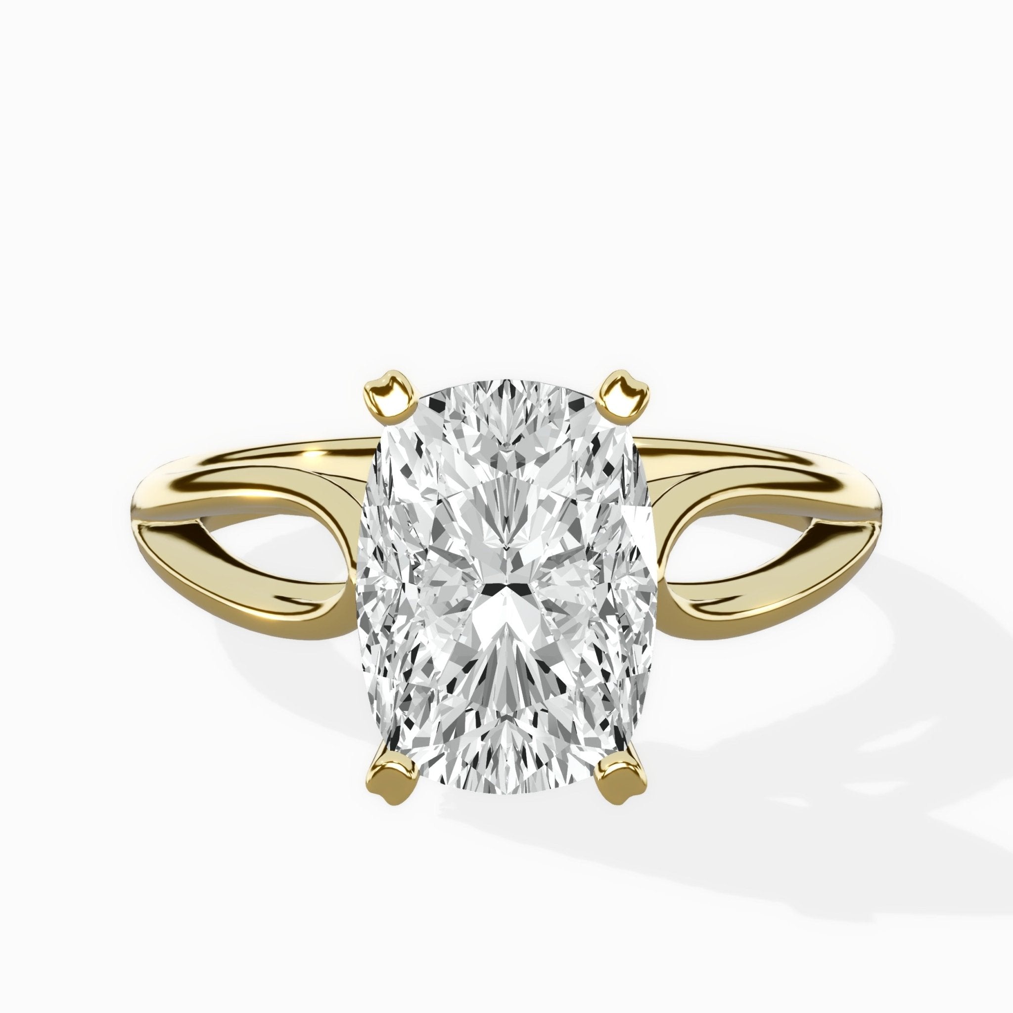 Split Shank Open Gallery Solitaire Ring Engagement Ring - The Better Diamonds