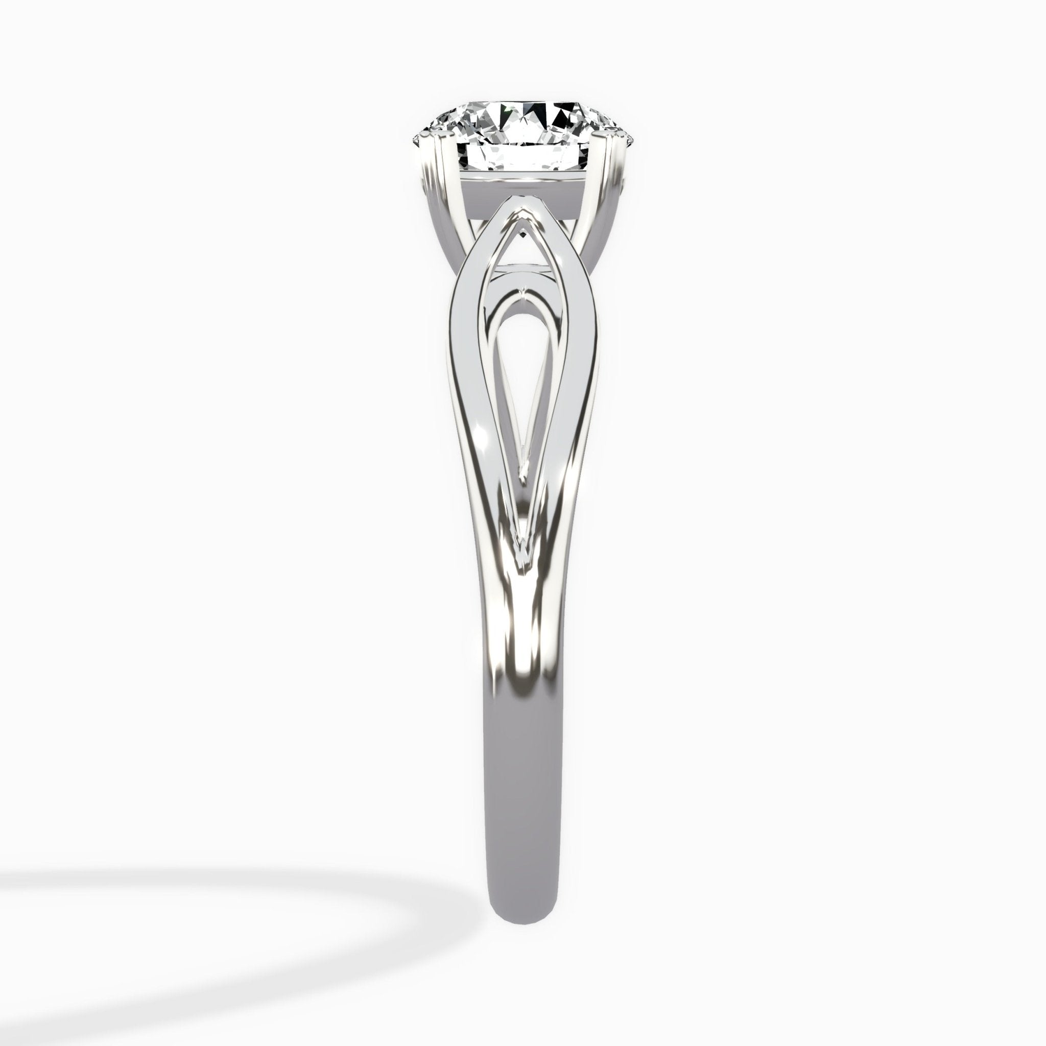 Split Shank Open Gallery Solitaire Ring Engagement Ring - The Better Diamonds