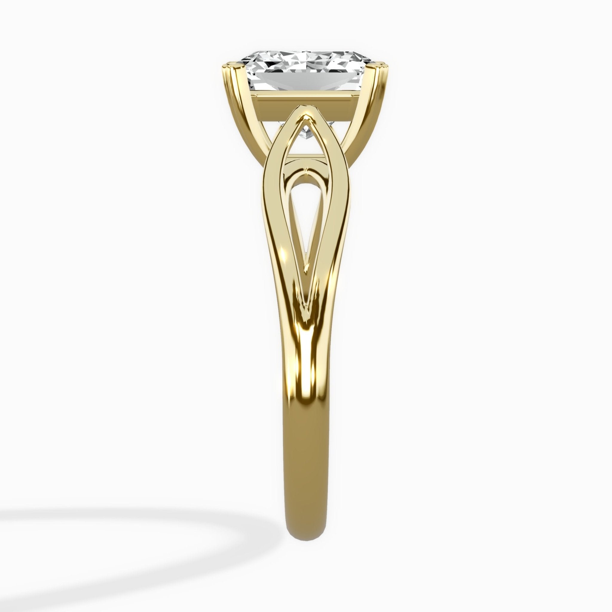 Split Shank Open Gallery Solitaire Ring Engagement Ring - The Better Diamonds