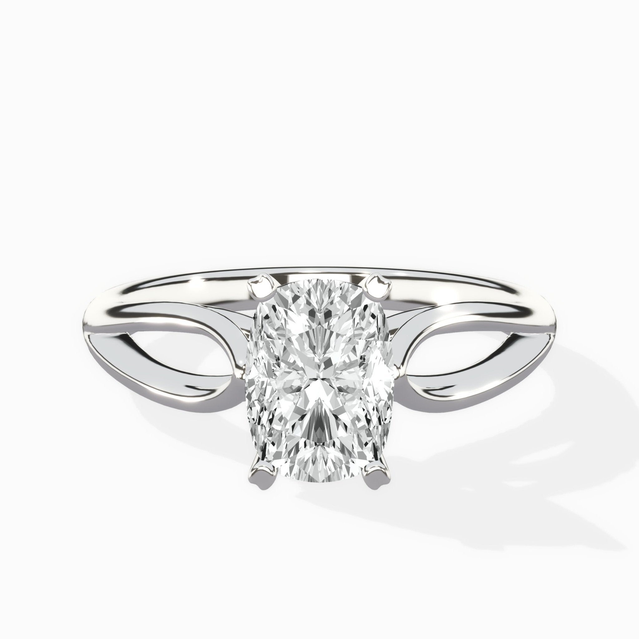 Split Shank Open Gallery Solitaire Ring Engagement Ring - The Better Diamonds
