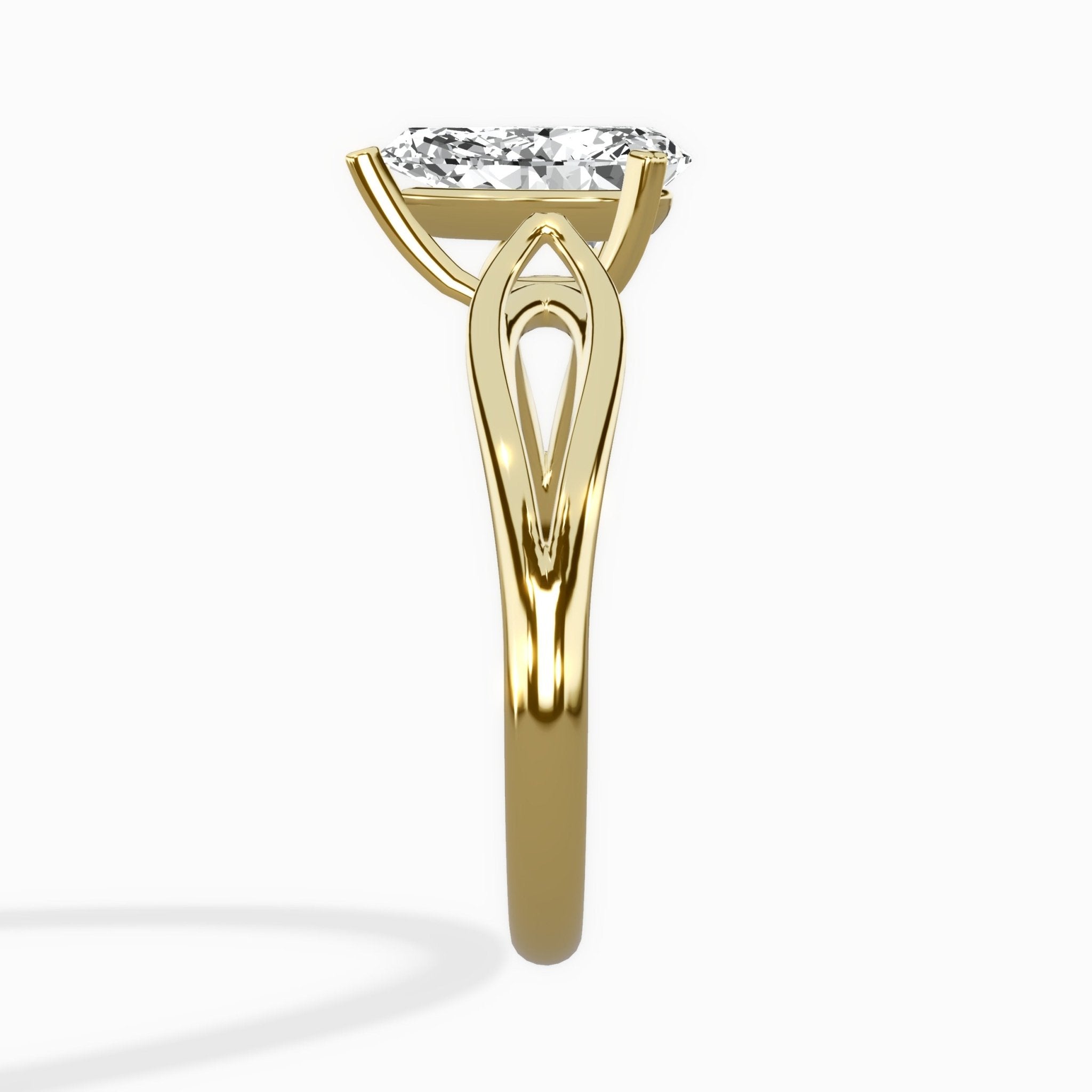 Split Shank Open Gallery Solitaire Ring Engagement Ring - The Better Diamonds