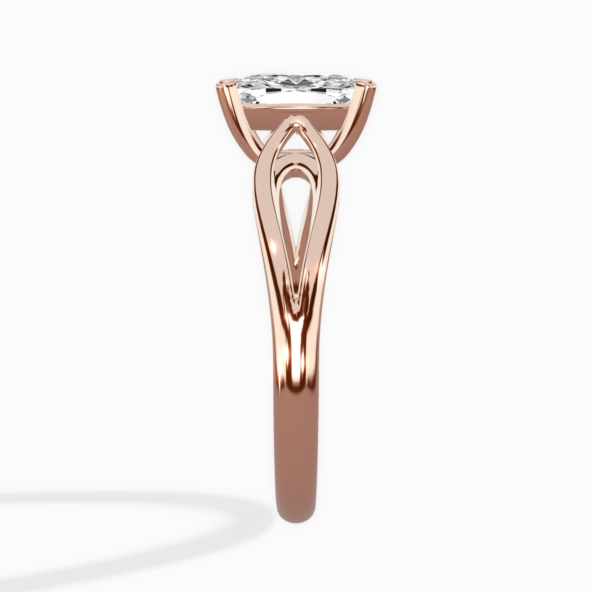 Split Shank Open Gallery Solitaire Ring Engagement Ring - The Better Diamonds