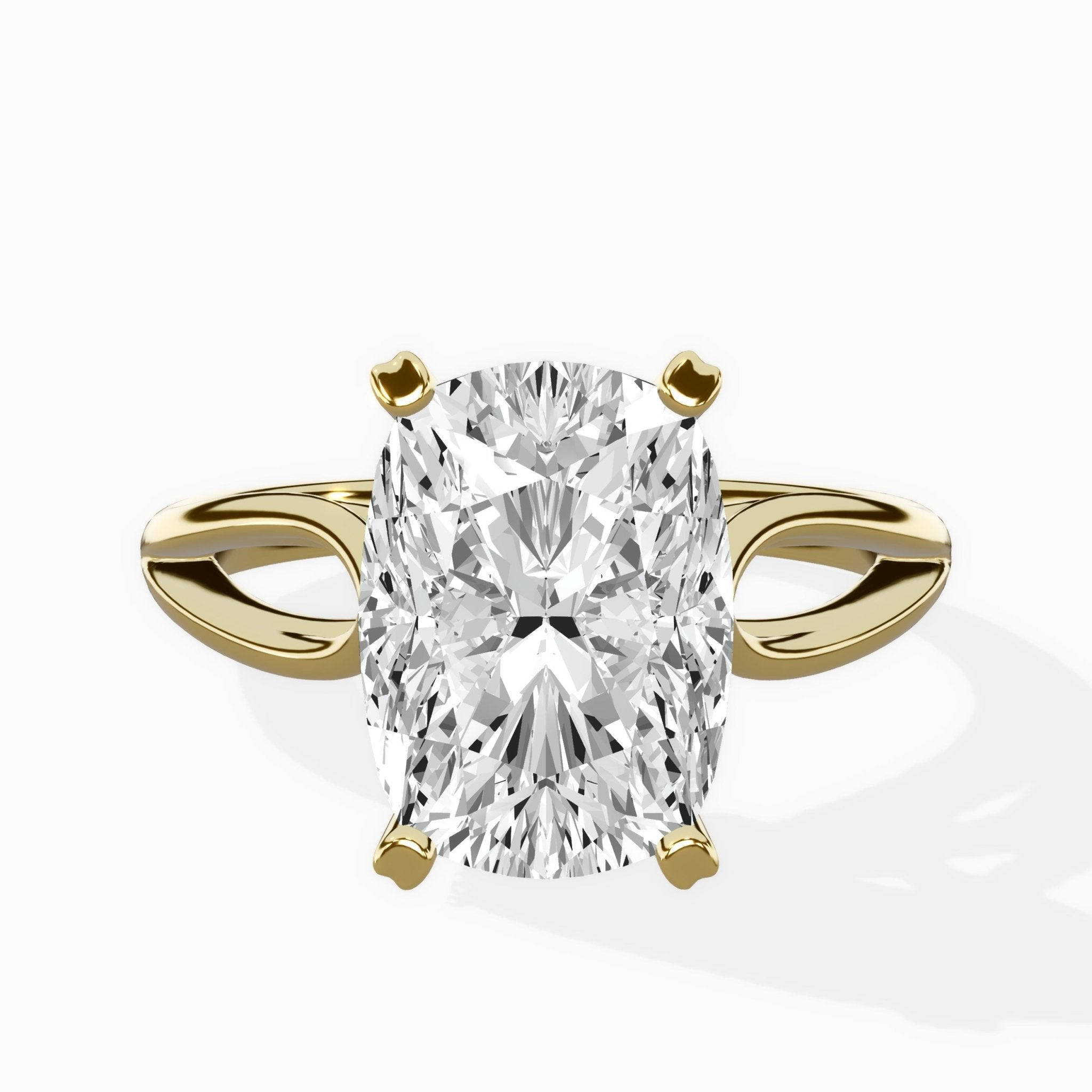 Split Shank Open Gallery Solitaire Ring Engagement Ring - The Better Diamonds