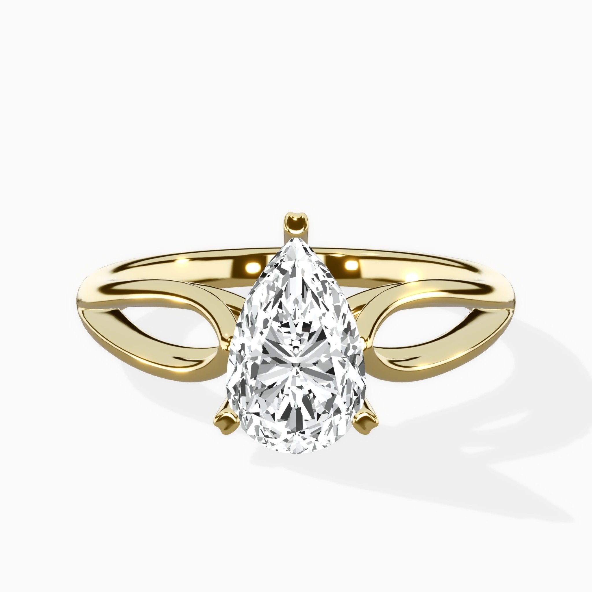 Split Shank Open Gallery Solitaire Ring Engagement Ring - The Better Diamonds