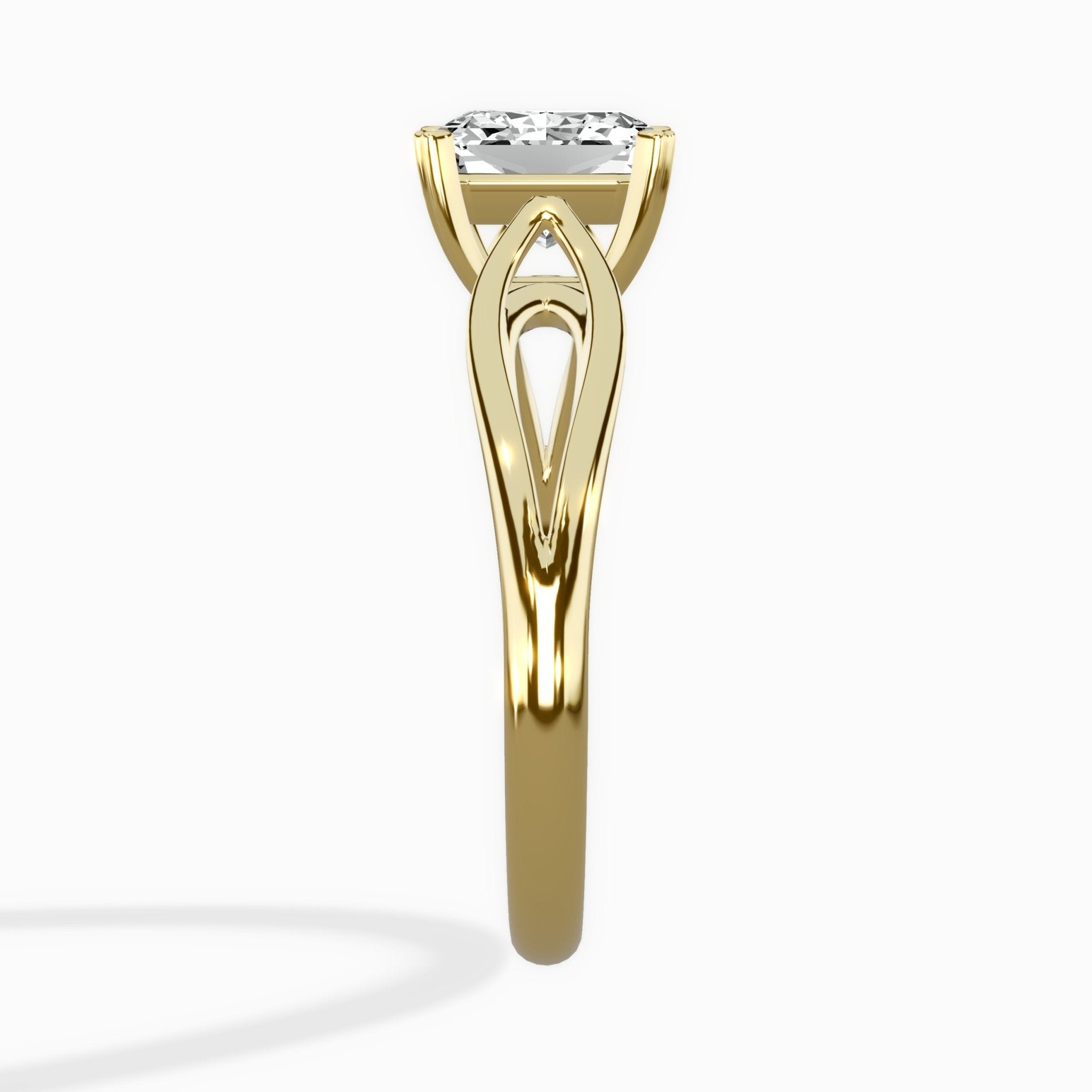 Split Shank Open Gallery Solitaire Ring Engagement Ring - The Better Diamonds