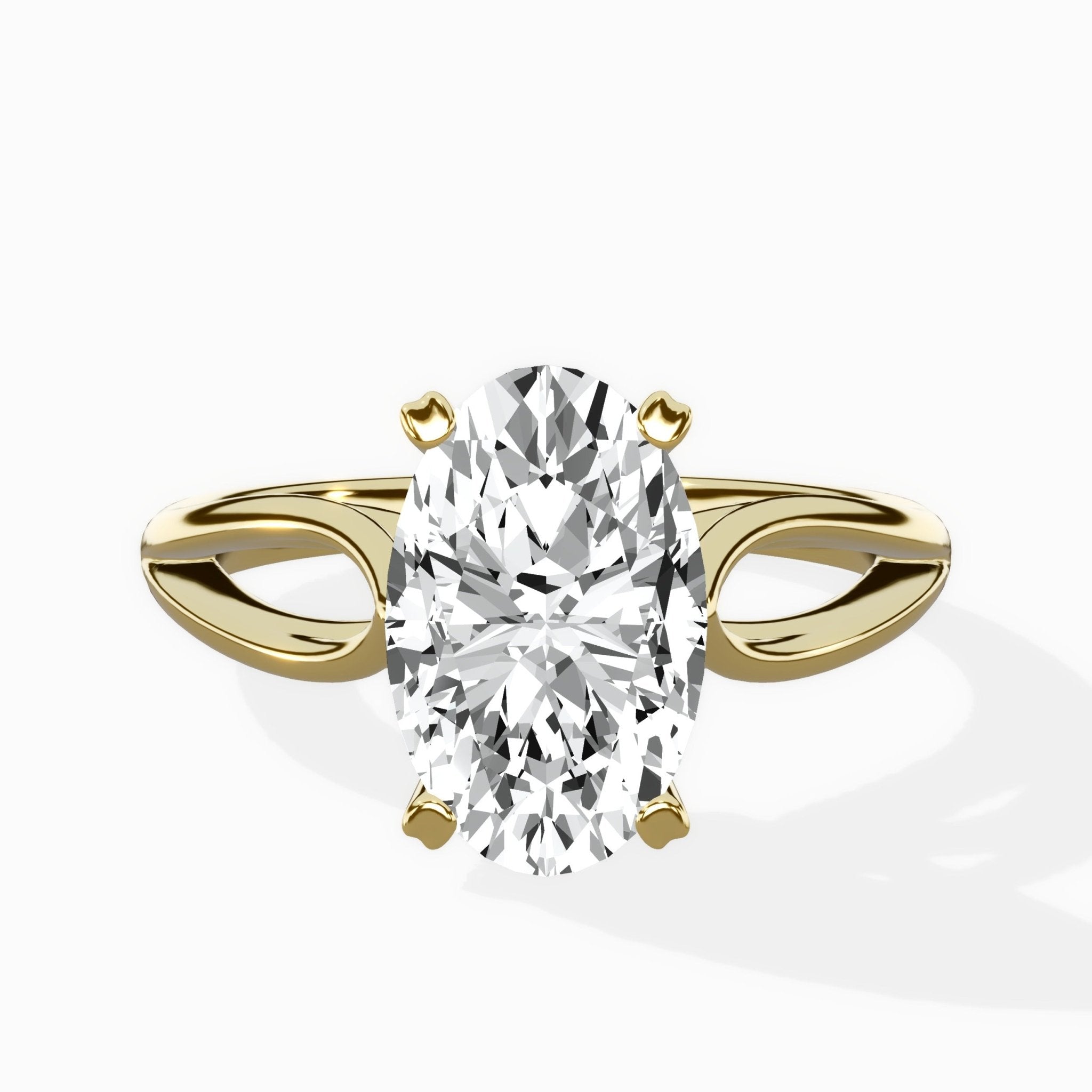 Split Shank Open Gallery Solitaire Ring Engagement Ring - The Better Diamonds