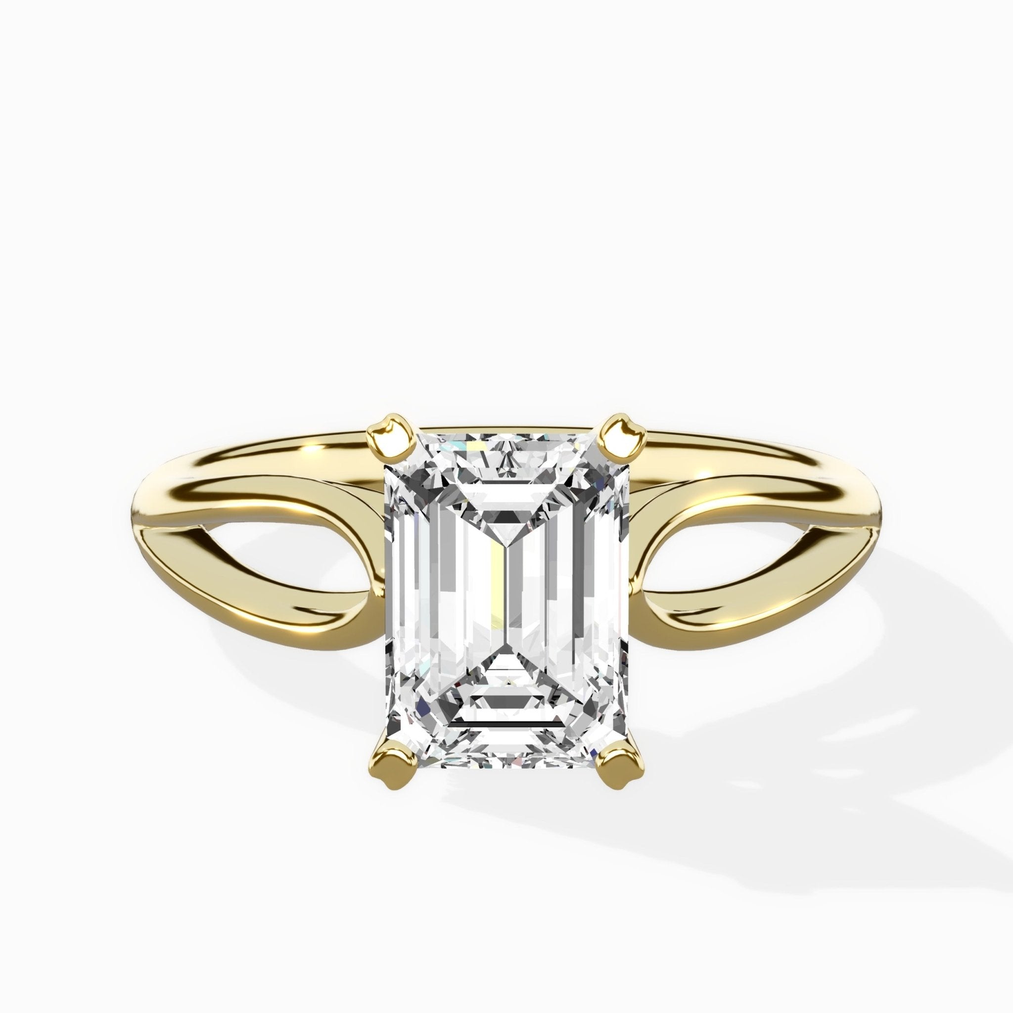 Split Shank Open Gallery Solitaire Ring Engagement Ring - The Better Diamonds
