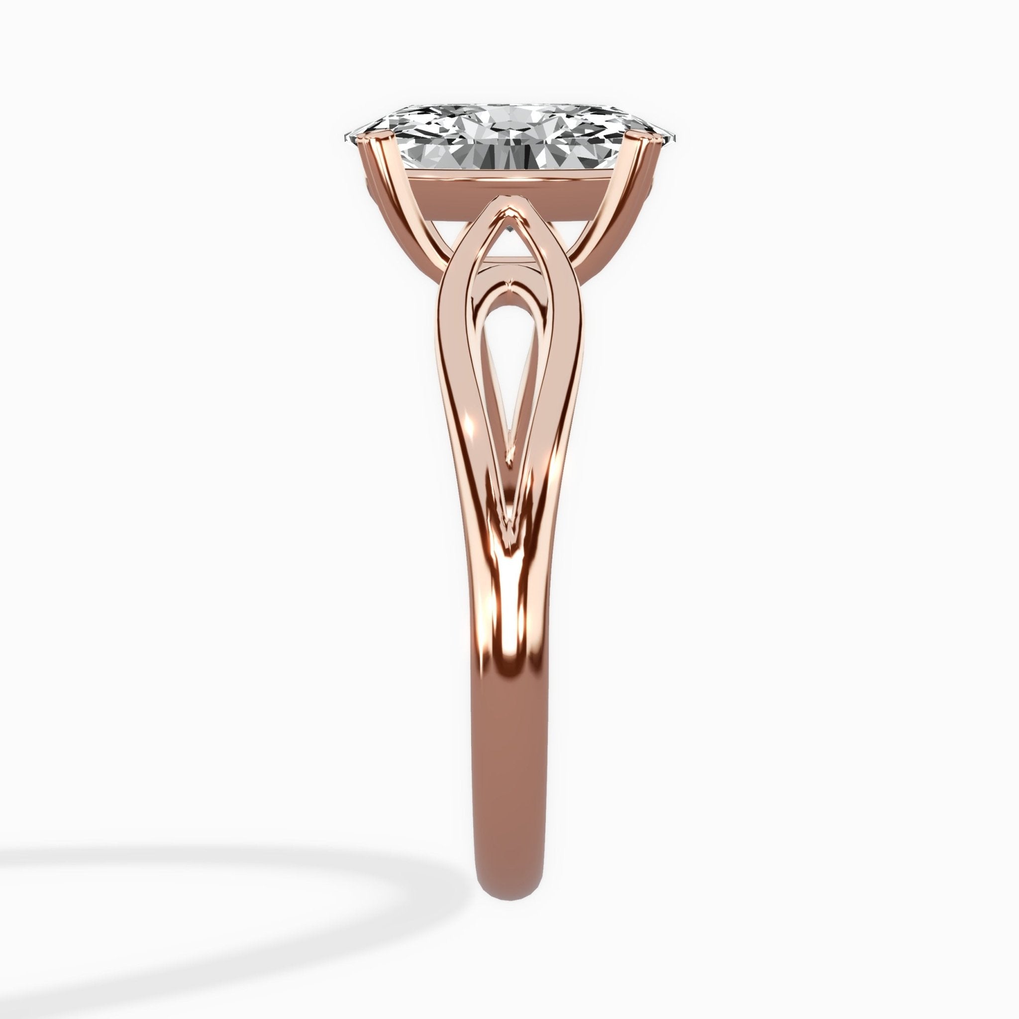 Split Shank Open Gallery Solitaire Ring Engagement Ring - The Better Diamonds