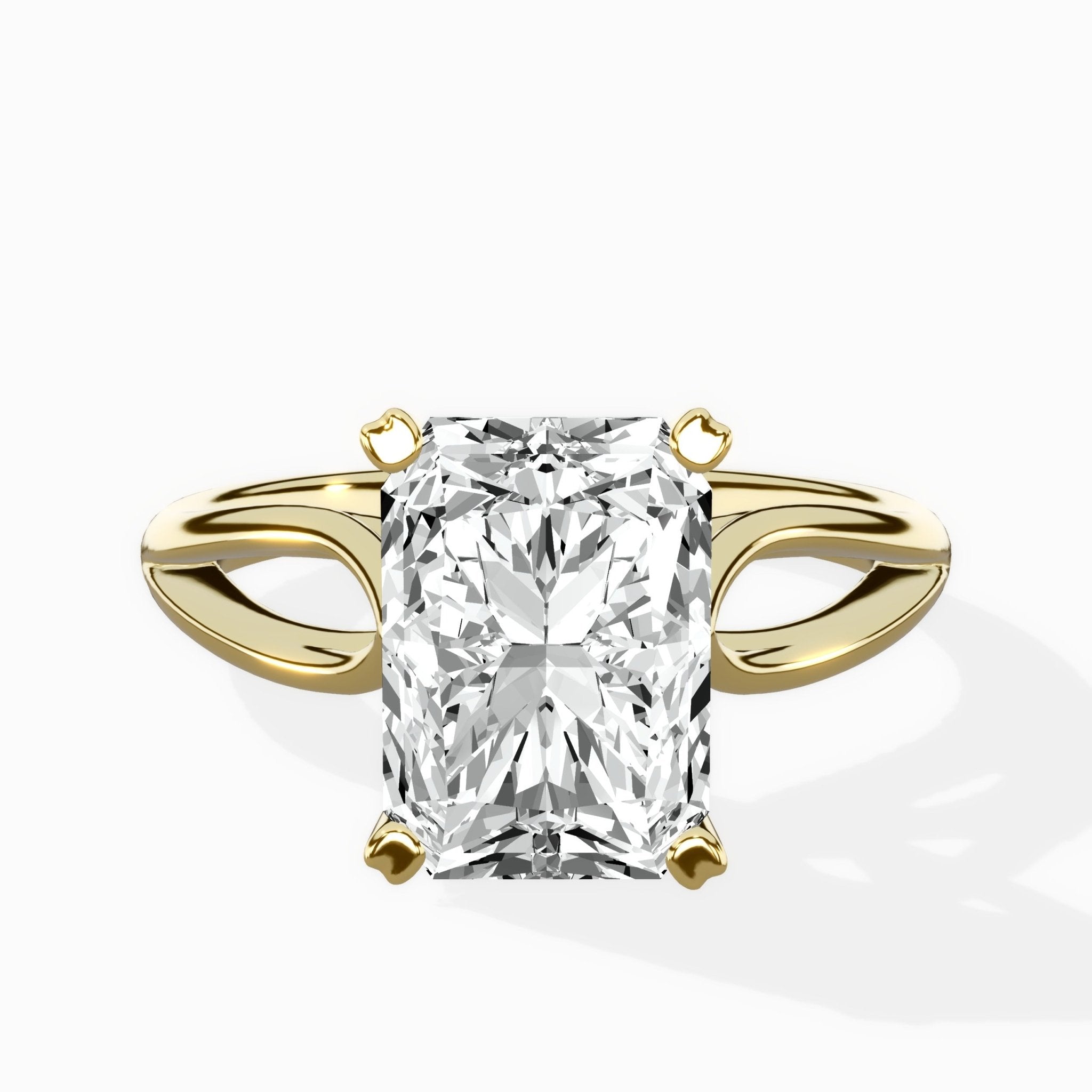 Split Shank Open Gallery Solitaire Ring Engagement Ring - The Better Diamonds