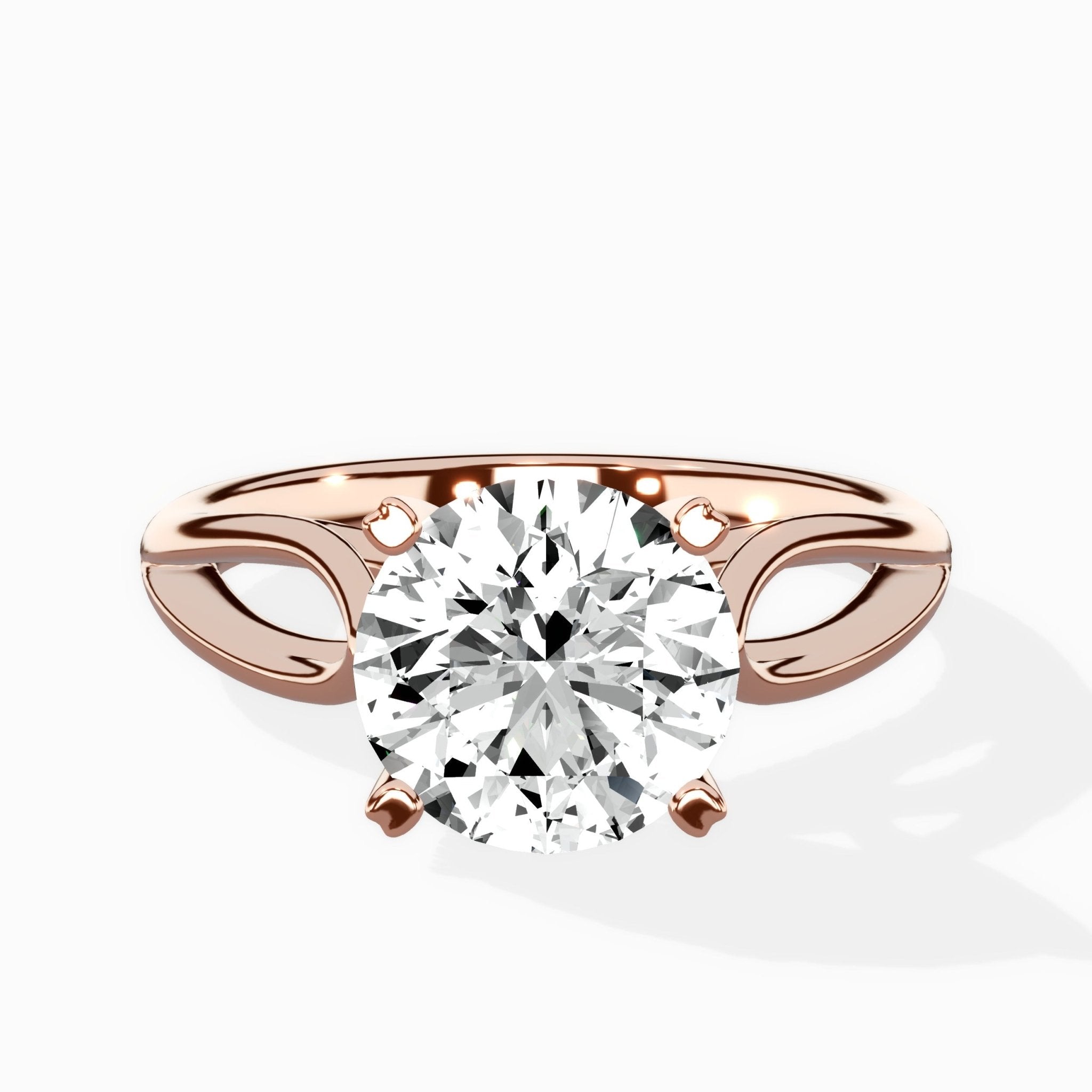 Split Shank Open Gallery Solitaire Ring Engagement Ring - The Better Diamonds