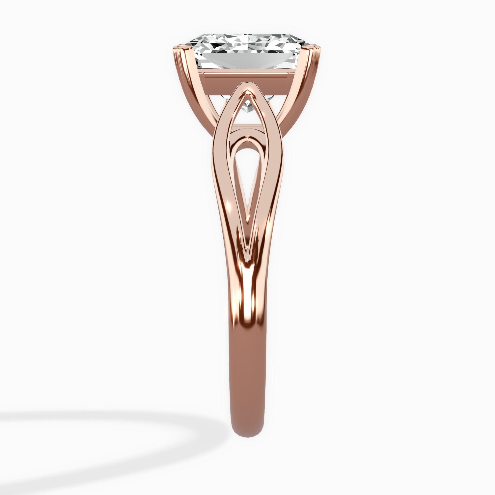 Split Shank Open Gallery Solitaire Ring Engagement Ring - The Better Diamonds