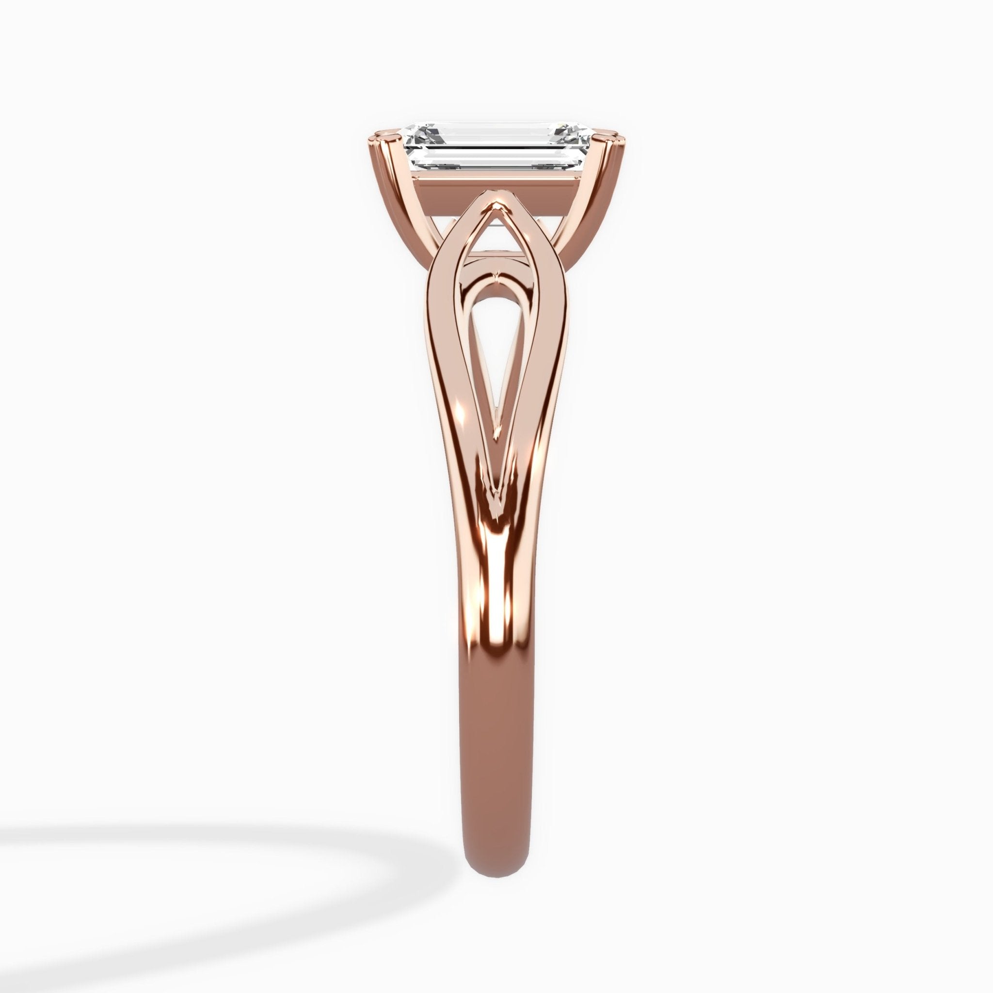 Split Shank Open Gallery Solitaire Ring Engagement Ring - The Better Diamonds