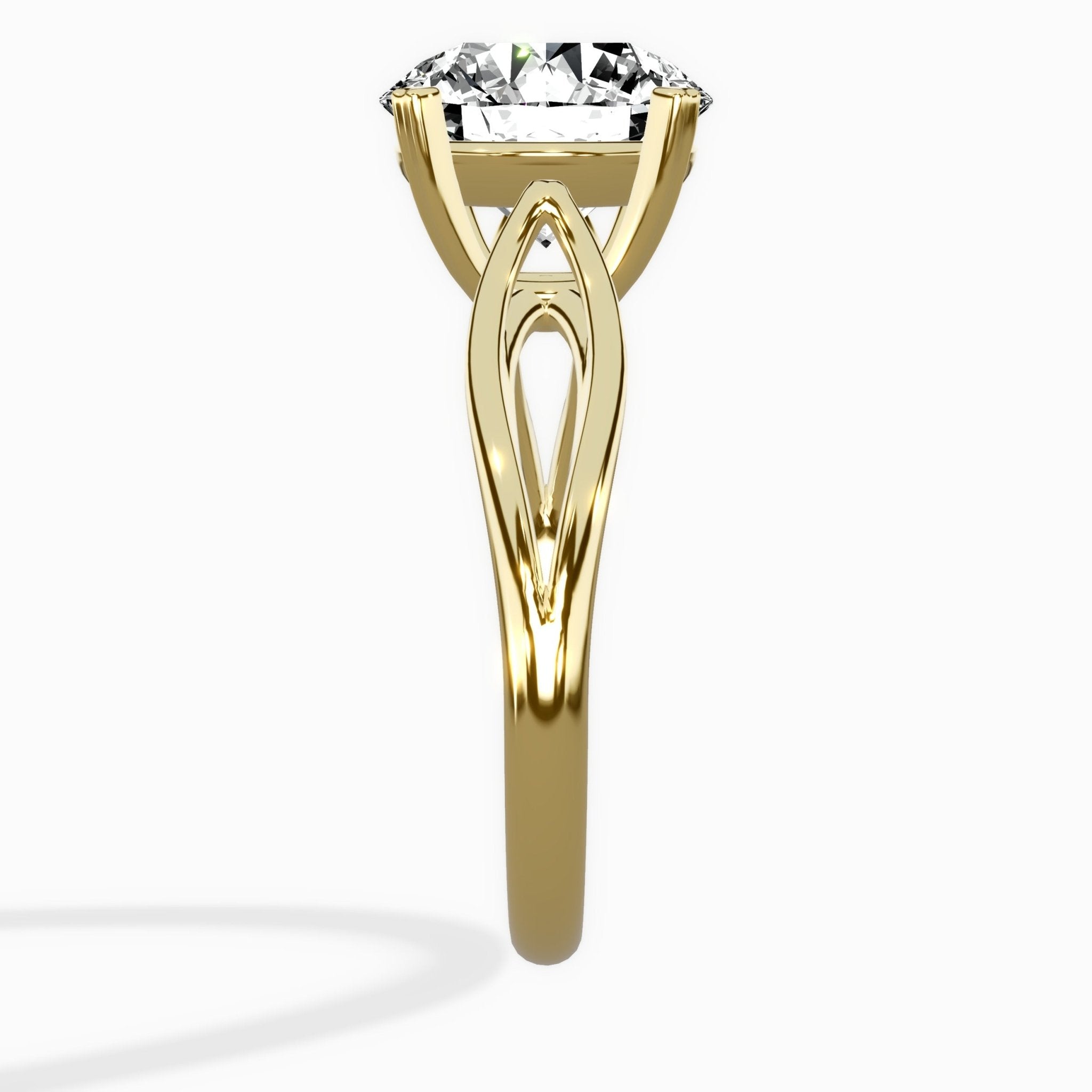 Split Shank Open Gallery Solitaire Ring Engagement Ring - The Better Diamonds