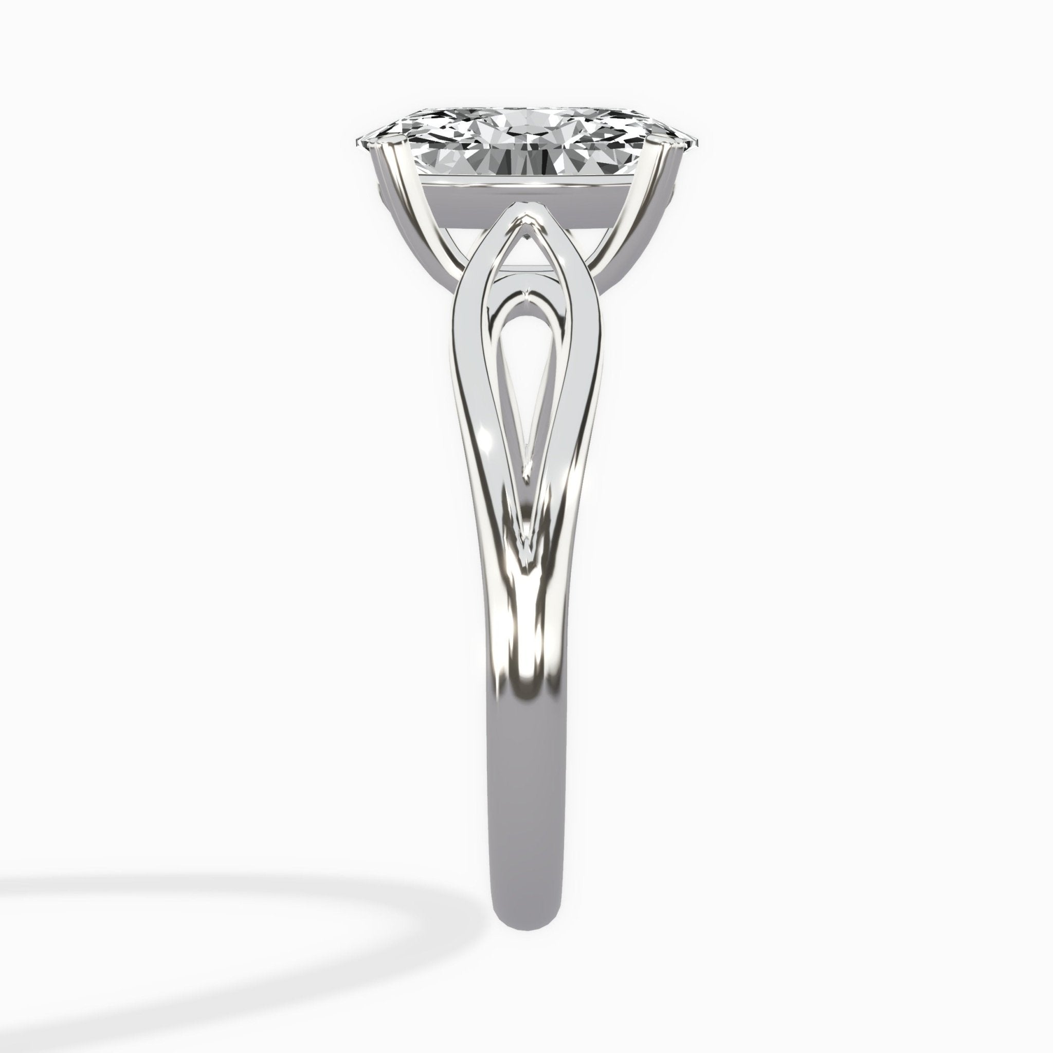 Split Shank Open Gallery Solitaire Ring Engagement Ring - The Better Diamonds